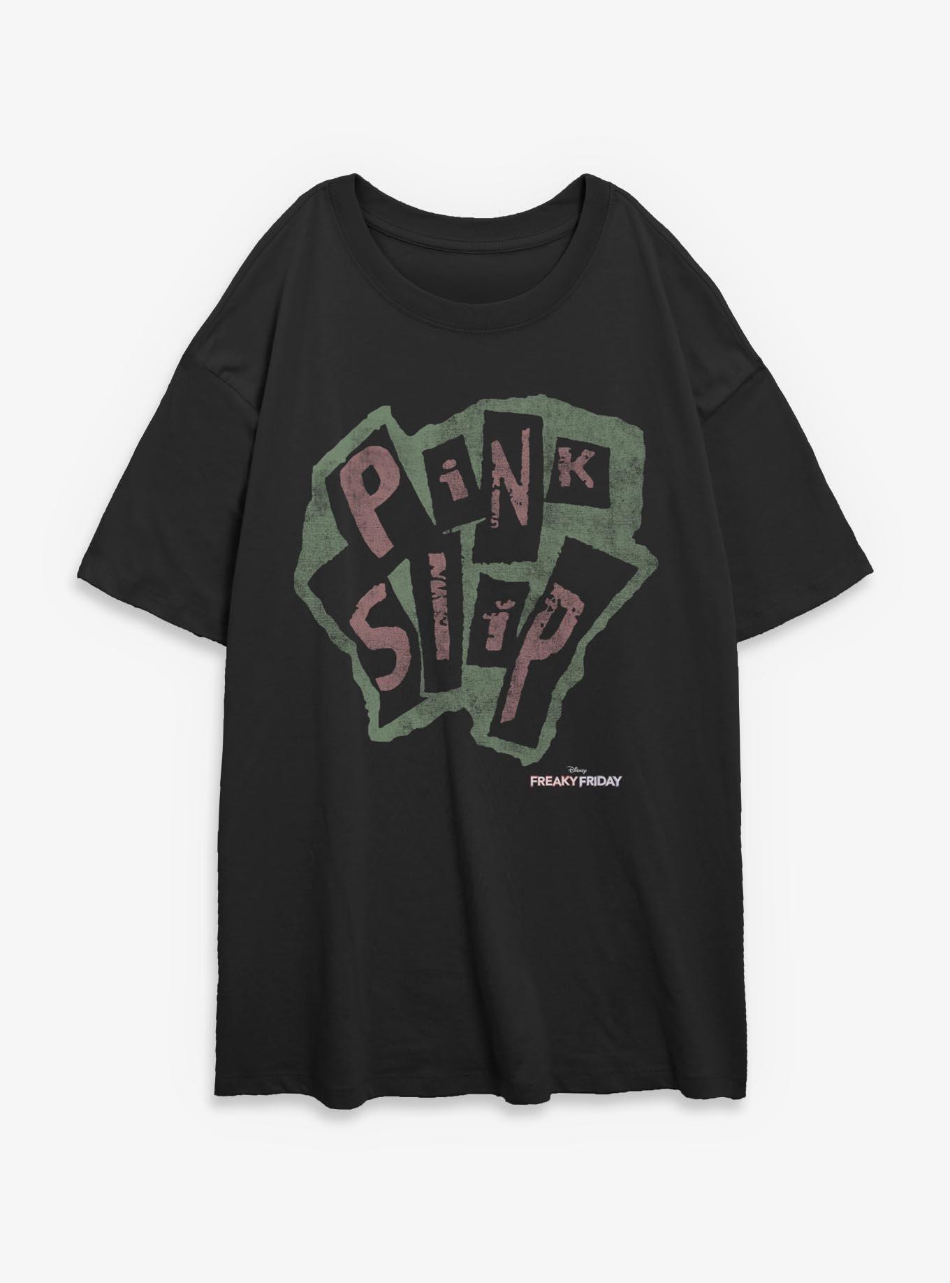 Disney Freaky Friday Pink Slip Logo Girls Oversized T-Shirt, , hi-res