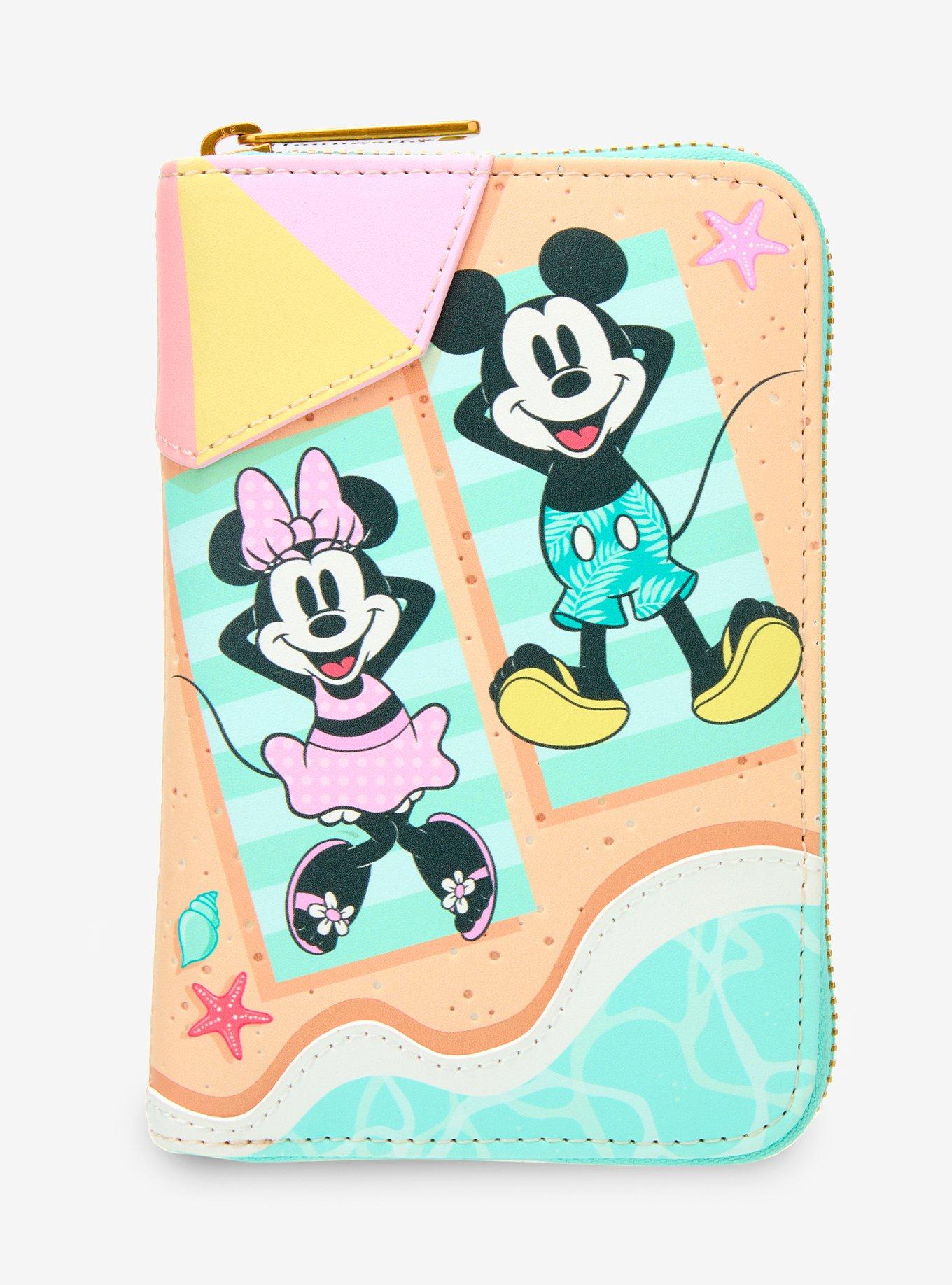 Loungefly Disney Mickey Mouse & Minnie Mouse Beach Zipper Wallet, , hi-res