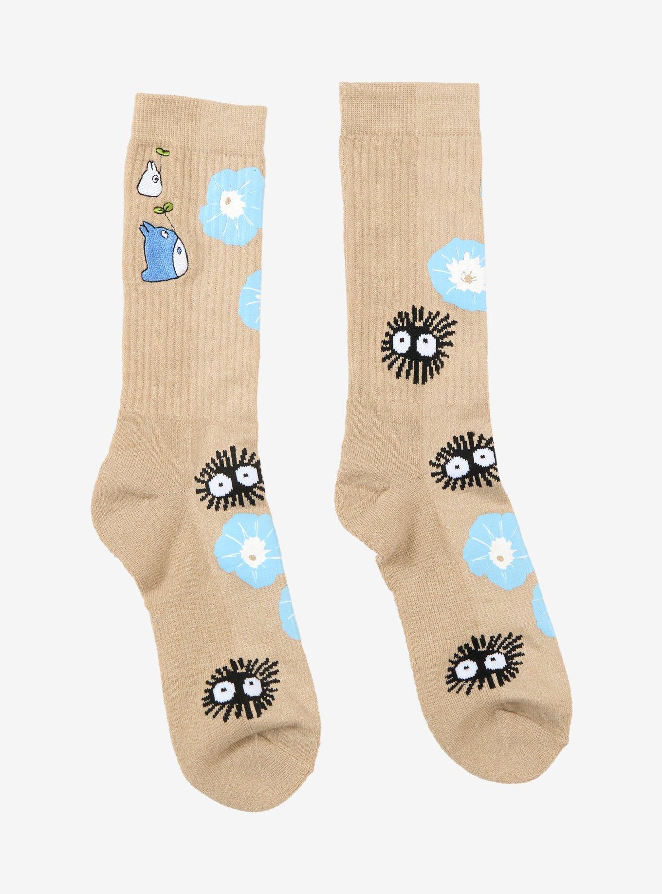 Studio Ghibli&reg; My Neighbor Totoro Blue Flowers Crew Socks, , hi-res