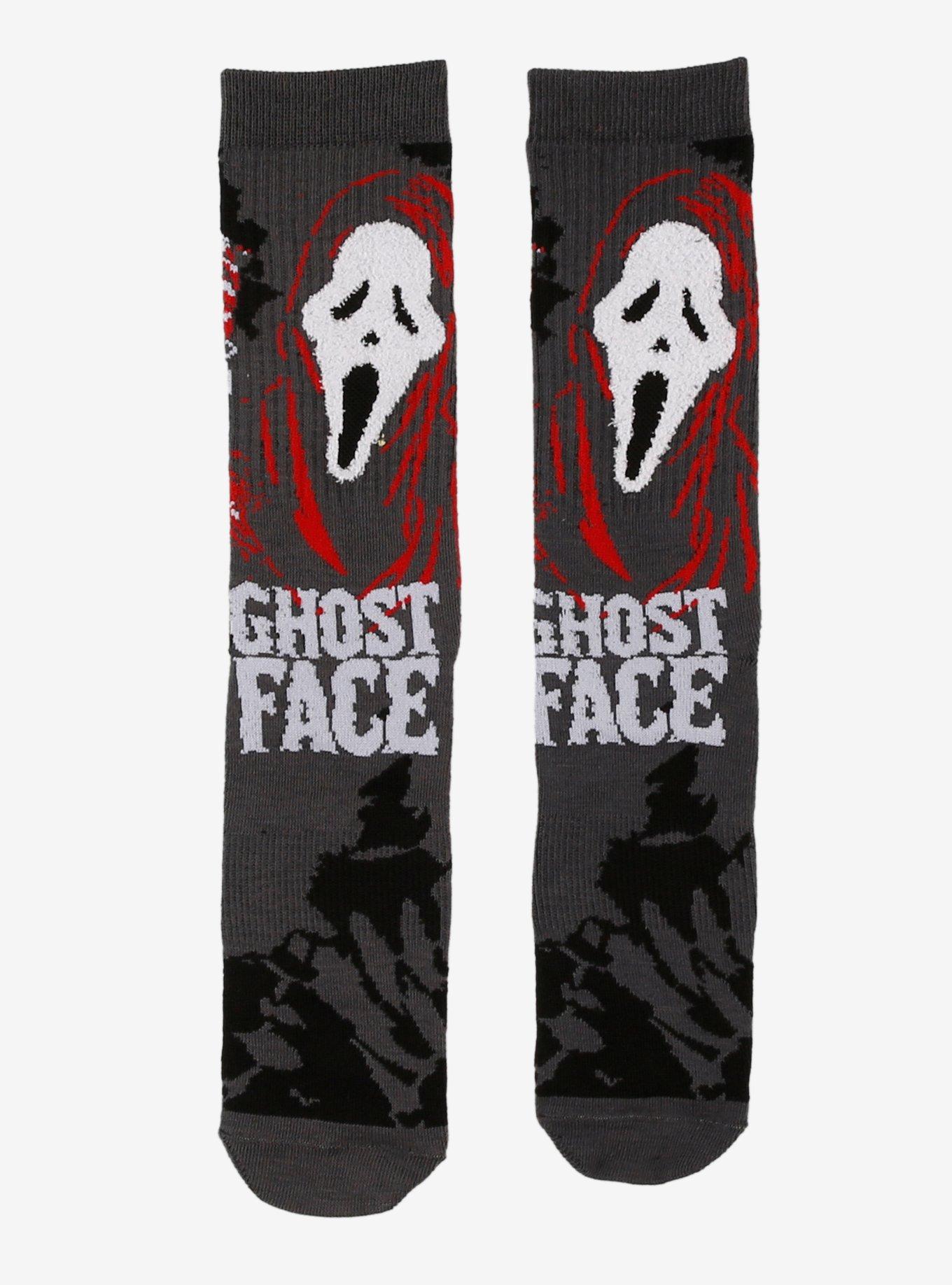 Ghost Face Bloody Knife Crew Socks, , hi-res