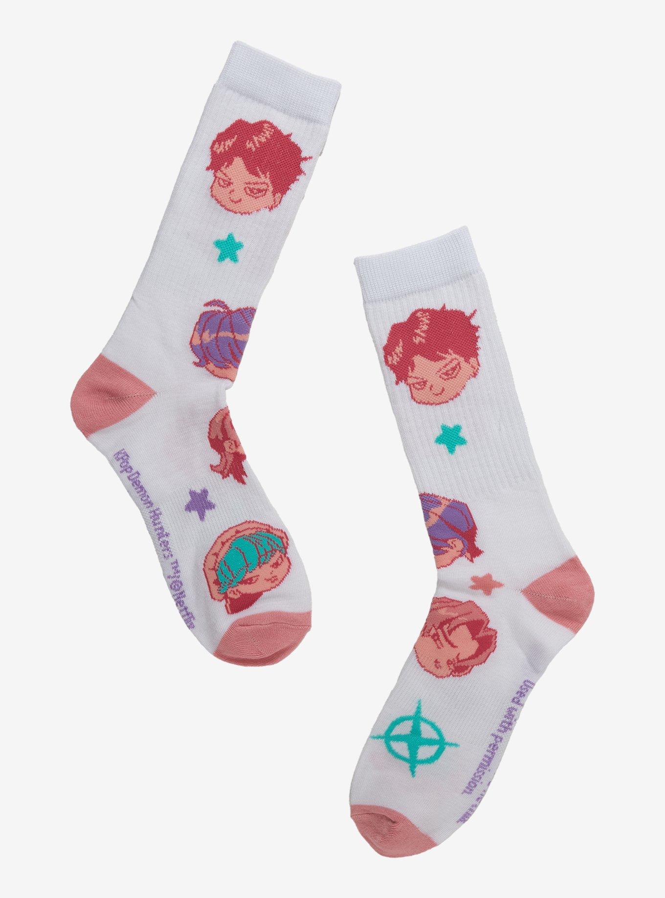 KPop Demon Hunters Chibi Saja Boys Crew Socks, , hi-res