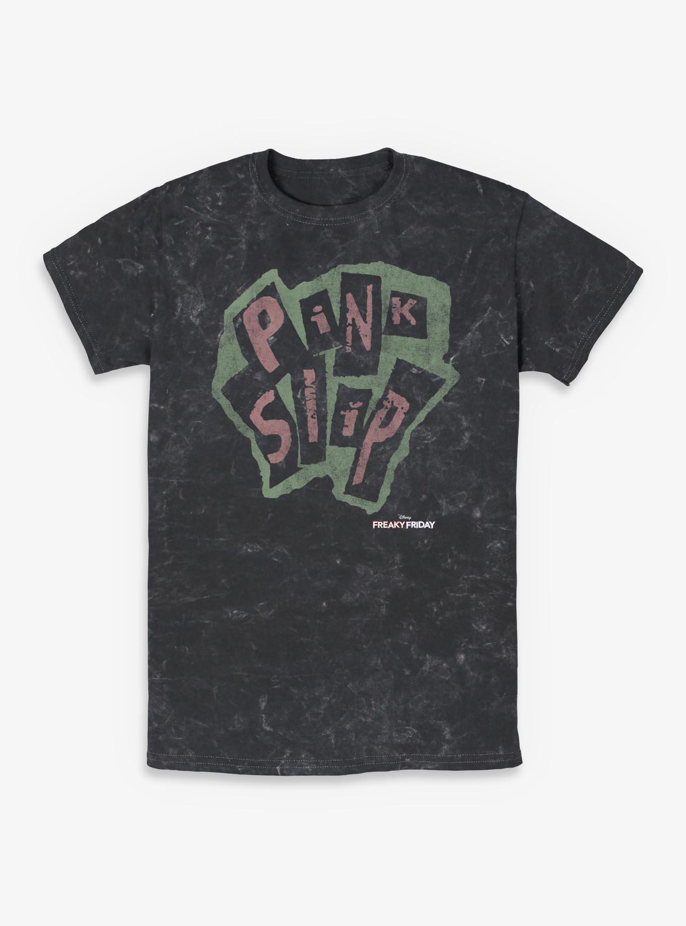 Disney Freaky Friday Pink Slip Logo Mineral Wash T-Shirt, , hi-res