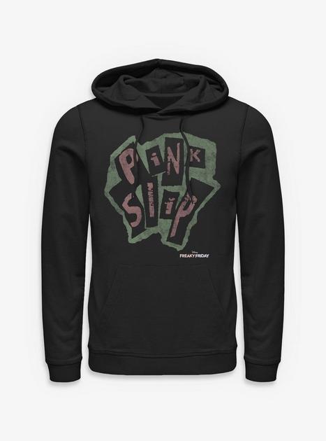 Disney Freaky Friday Pink Slip Logo Hoodie - BLACK | Hot Topic