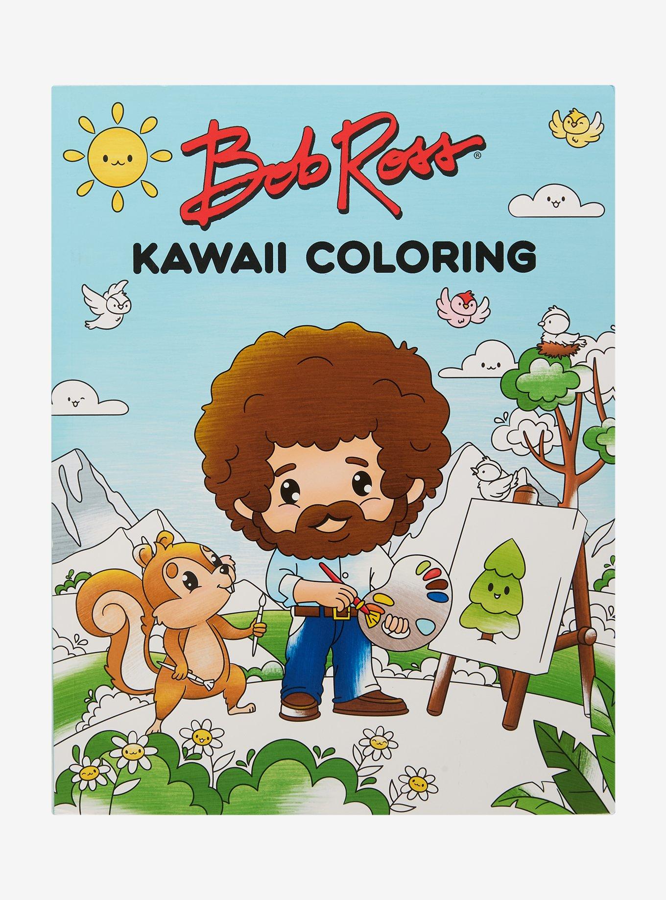 Bob Ross Kawaii Coloring Book, , hi-res