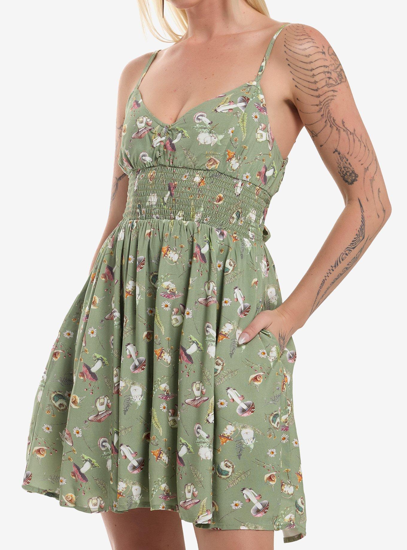 Thorn & Fable Mushroom Woodland Critters Dress, , hi-res