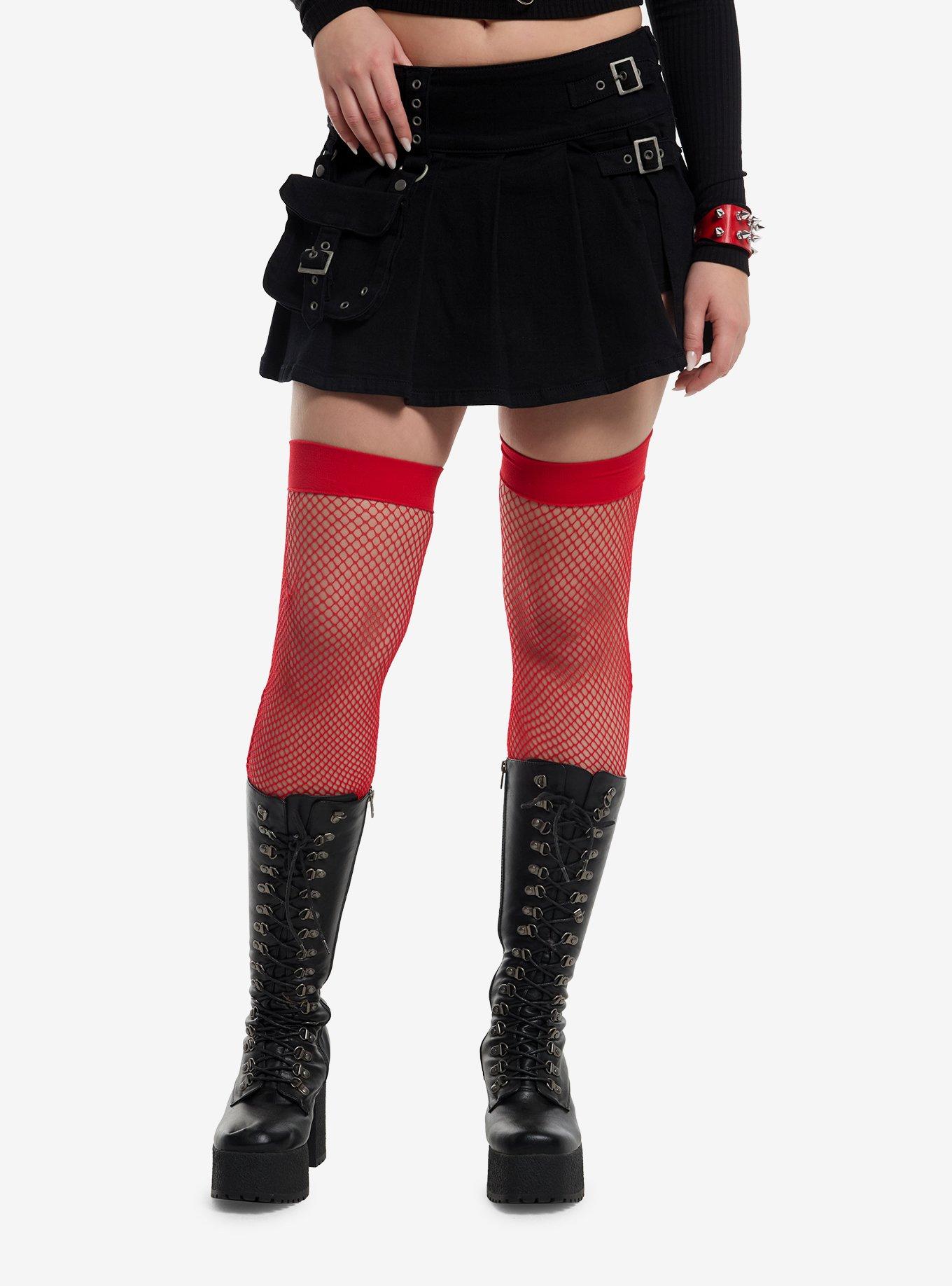 Social Collision Black Cargo Pleated Skort, , hi-res