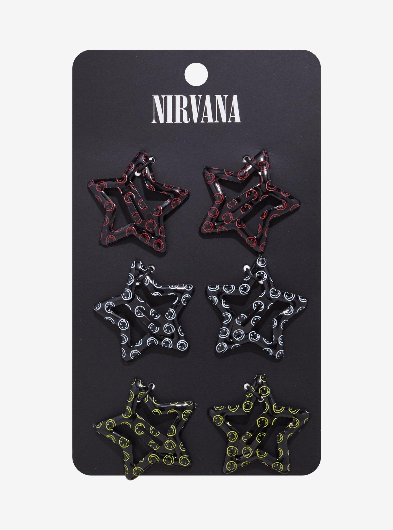 Nirvana Logo Star Hair Clip Set, , hi-res