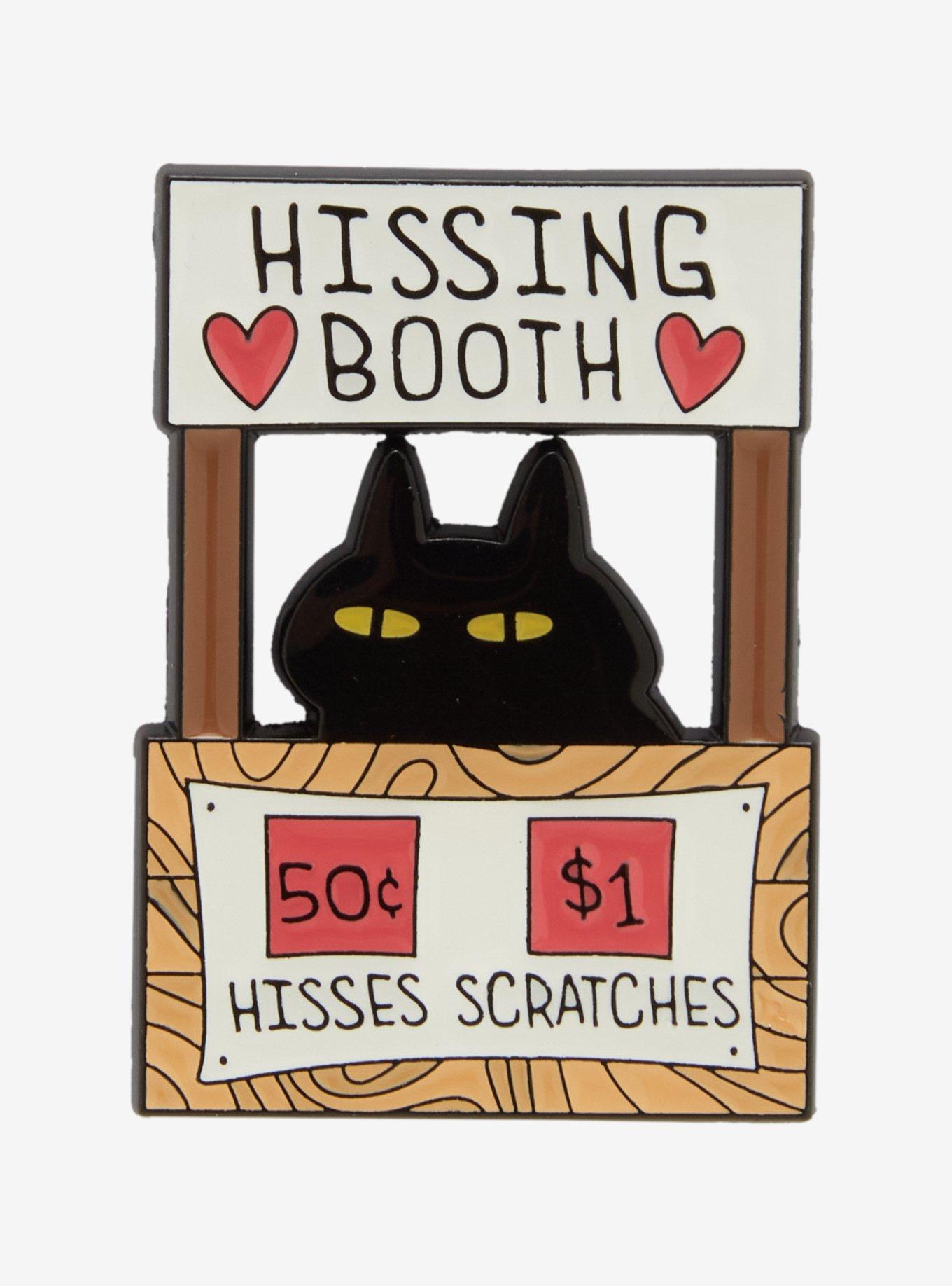 Cat Hissing Booth Enamel Pin Hot Topic Exclusive, , hi-res