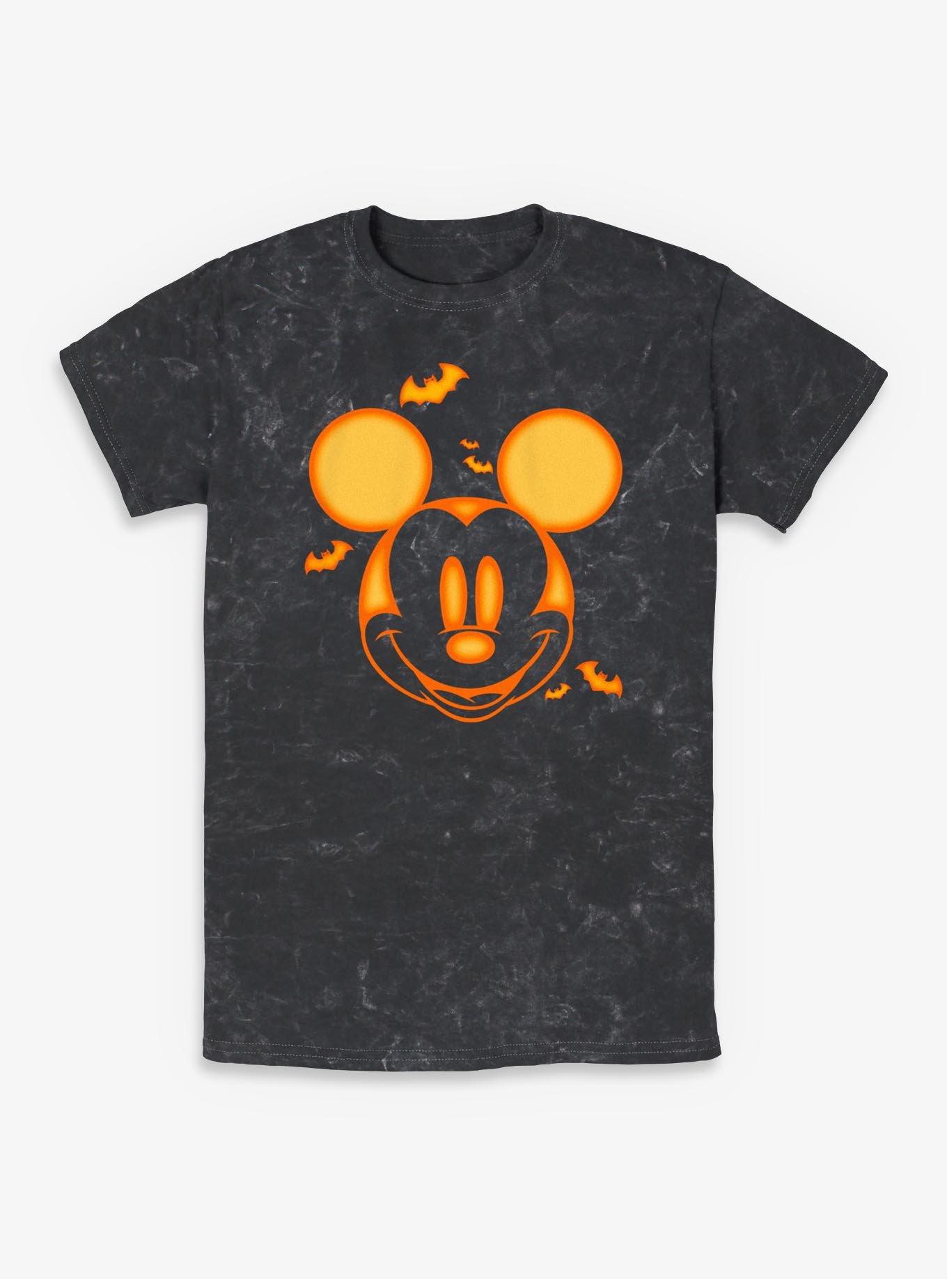 Disney Mickey Mouse Mickey Pumpkin Face Mineral Wash T-Shirt, , hi-res