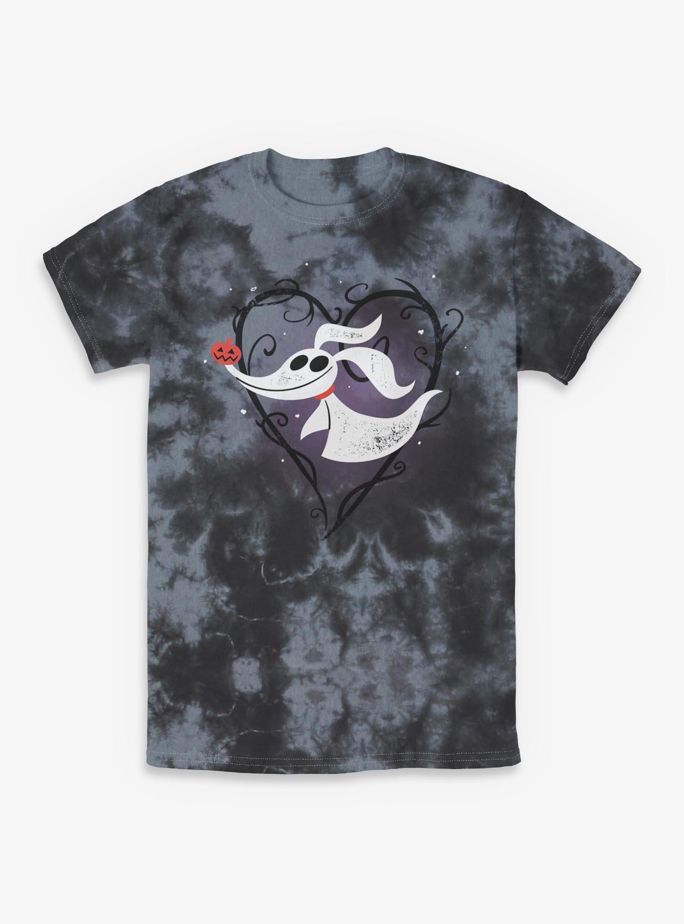 The Nightmare Before Christmas Zero Heart Tie-Dye T-Shirt, , hi-res