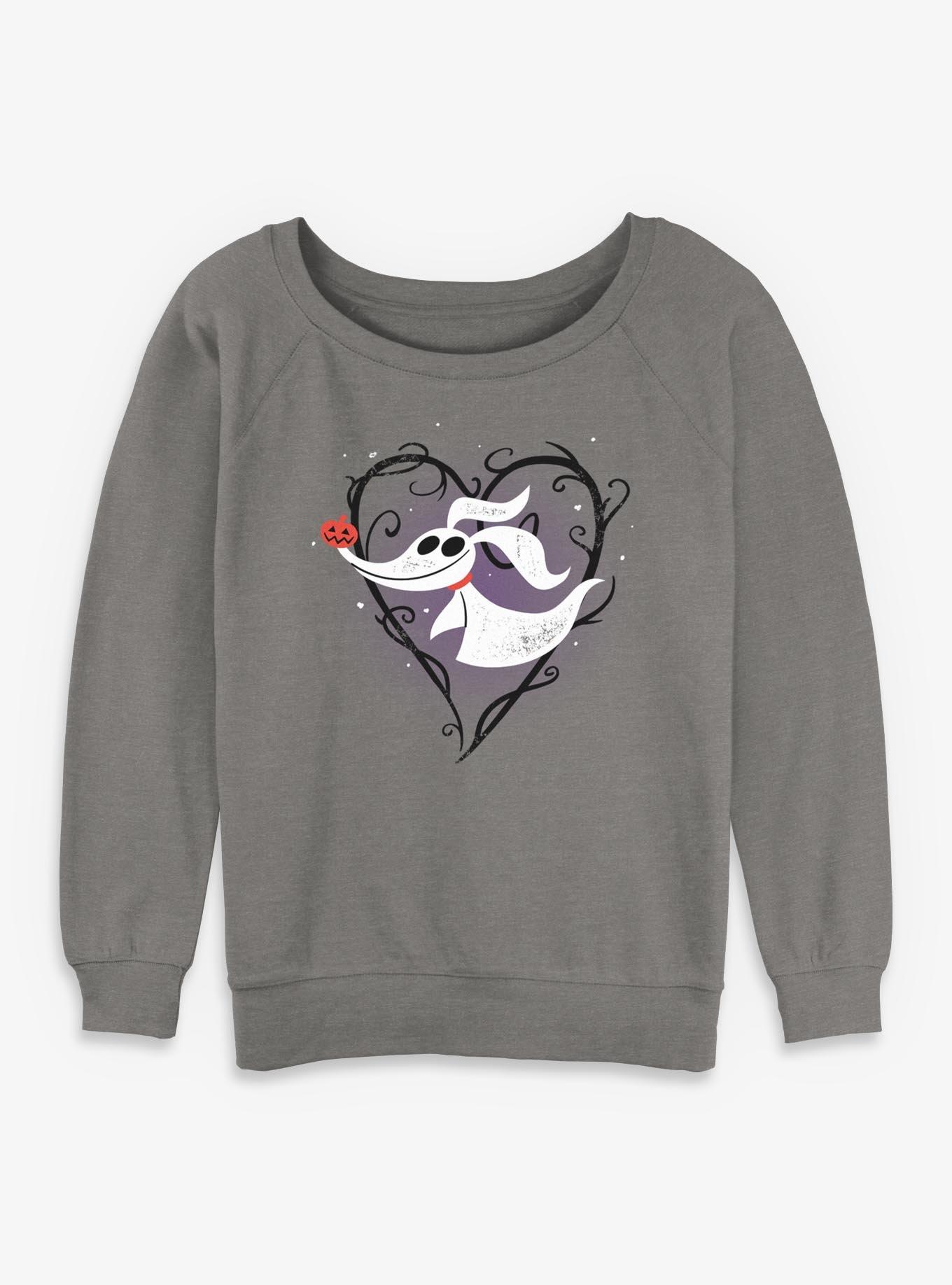 The Nightmare Before Christmas Zero Heart Womens Slouchy Sweatshirt, , hi-res