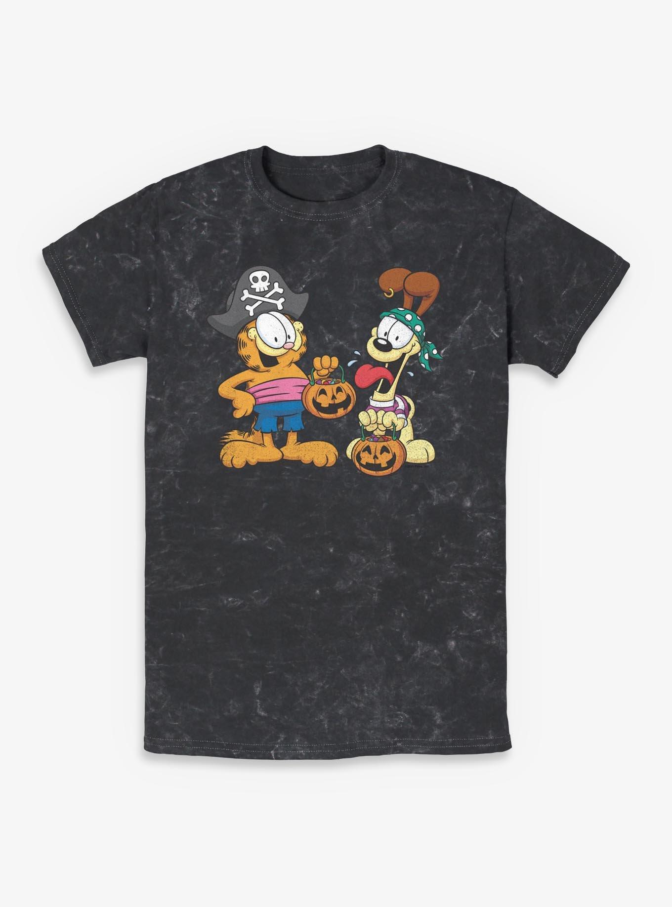 Garfield Pirate Buds Garfield and Odie Mineral Wash T-Shirt, , hi-res