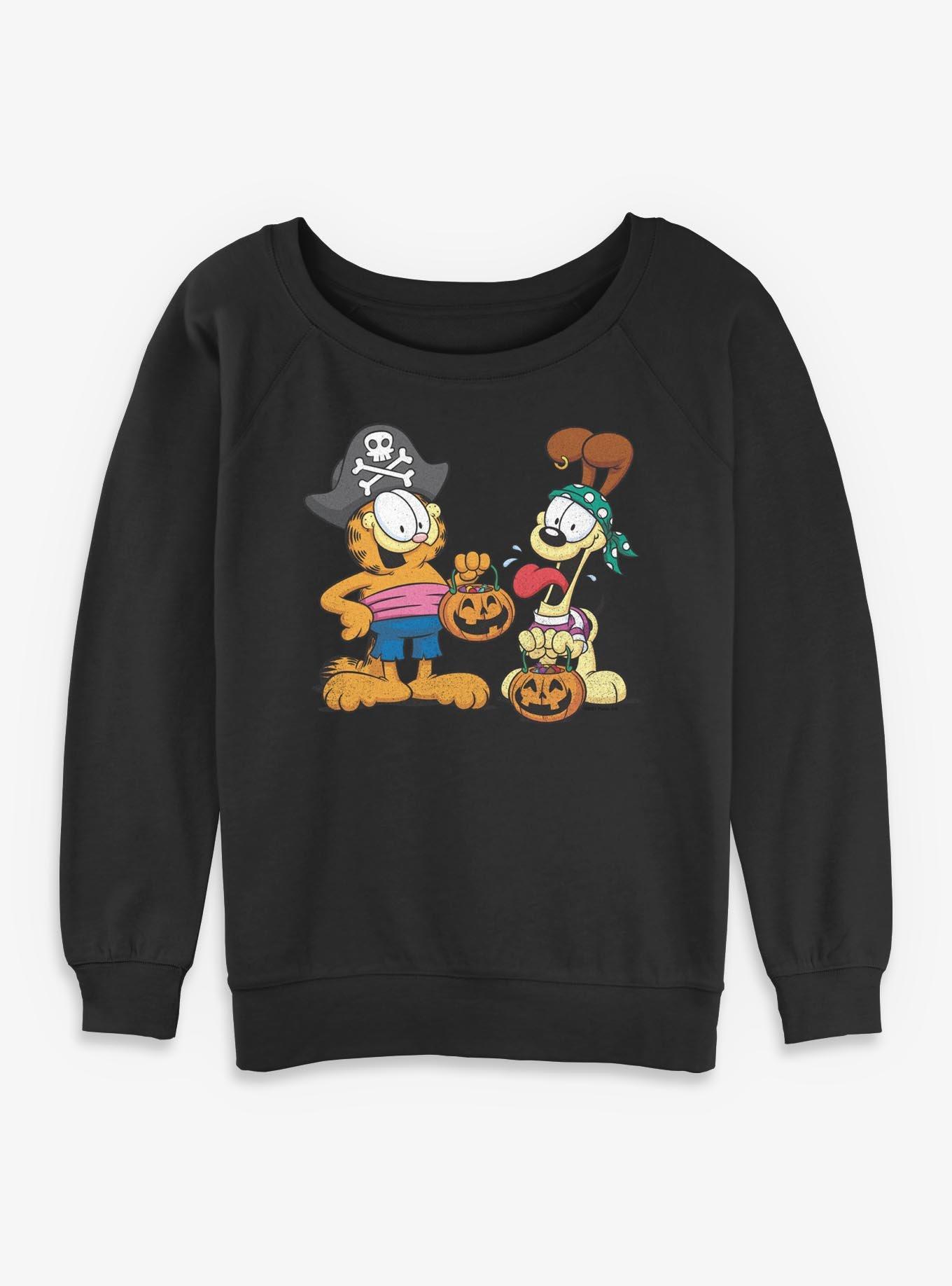 Garfield Pirate Buds Garfield and Odie Womens Slouchy Sweatshirt, , hi-res