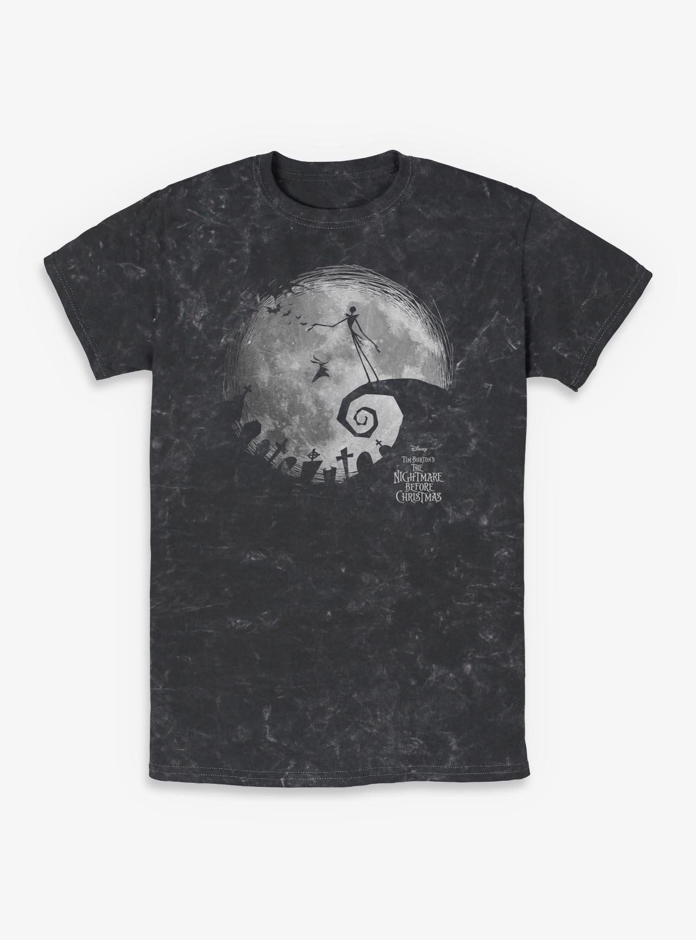 The Nightmare Before Christmas Moon Shadow Mineral Wash T-Shirt, , hi-res