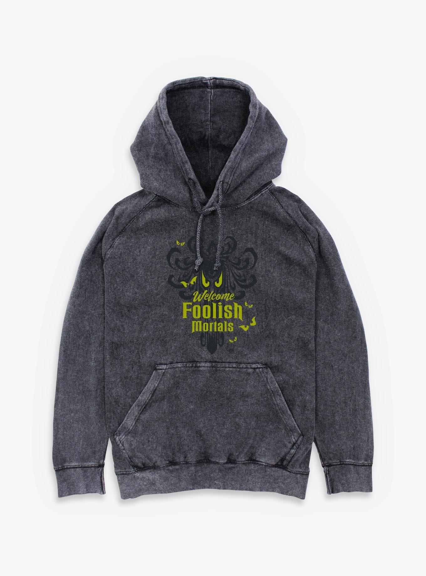 Disney Haunted Mansion Welcome Foolish Mortals Mineral Wash Hoodie, , hi-res