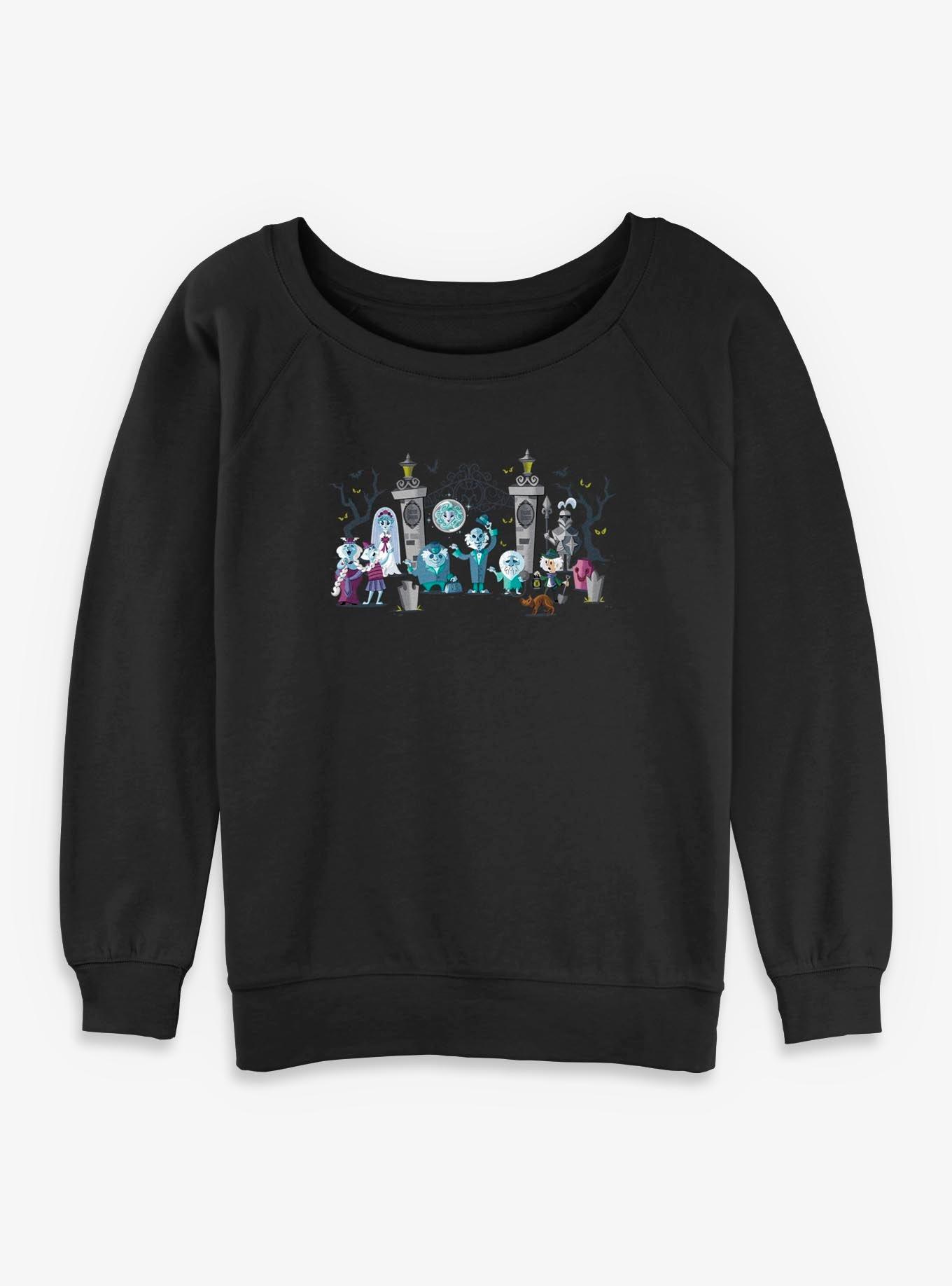 Disney Haunted Mansion Entrance Mansion Characters Womens Slouchy Sweatshirt, , hi-res