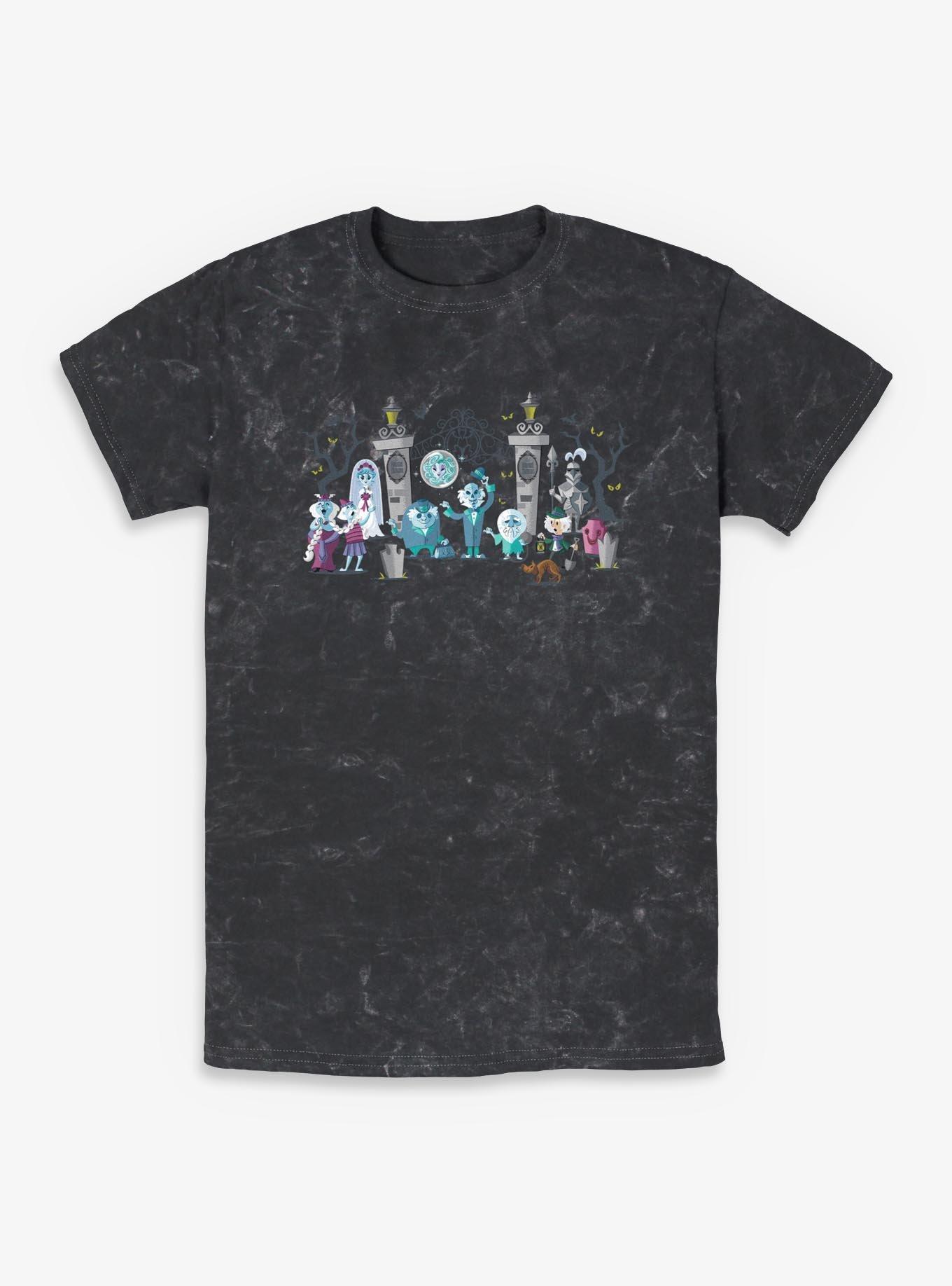 Disney Haunted Mansion Entrance Mansion Characters Mineral Wash T-Shirt, , hi-res