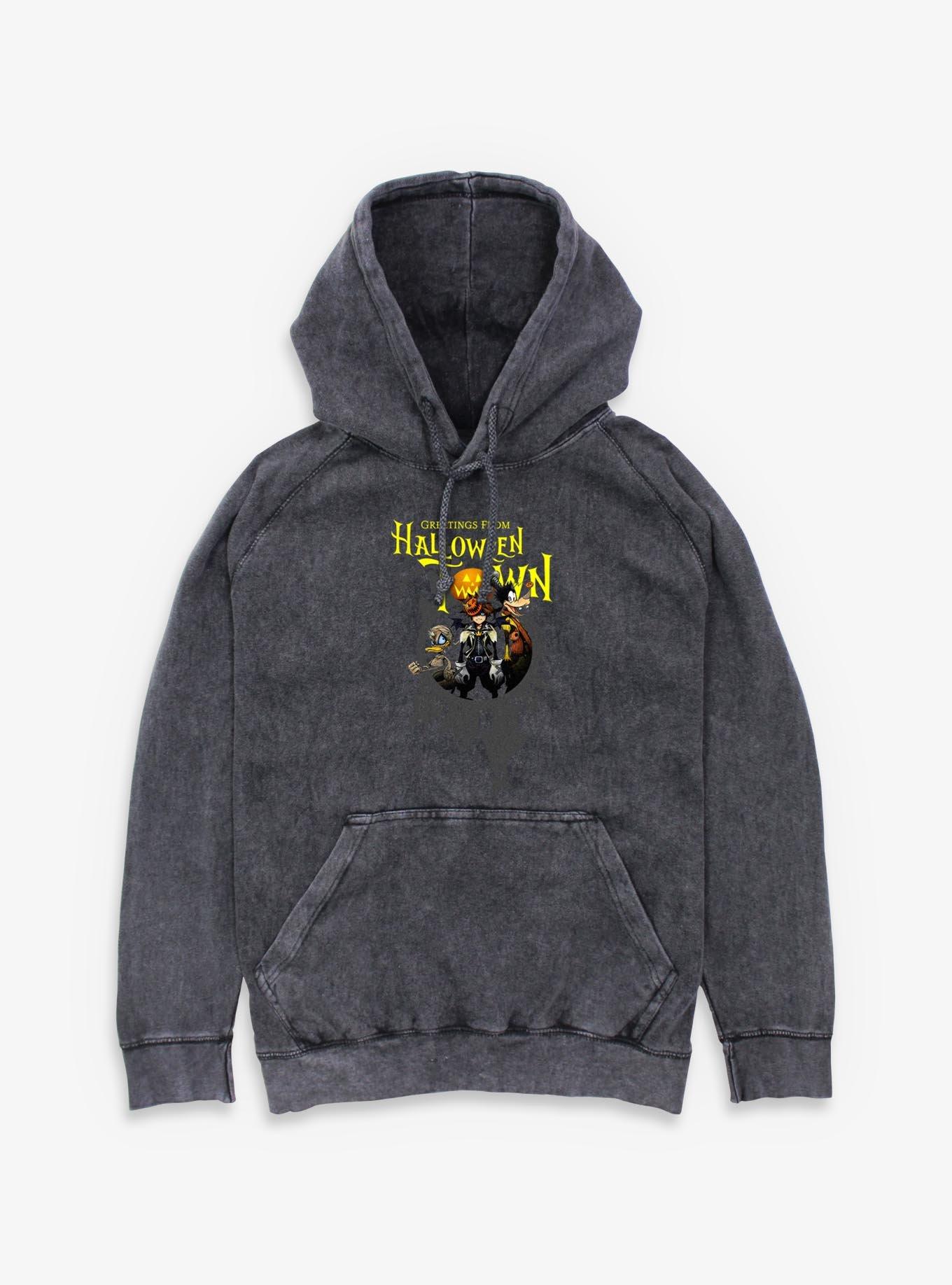 Disney Kingdom Hearts Greetings From Halloween Town Mineral Wash Hoodie, , hi-res