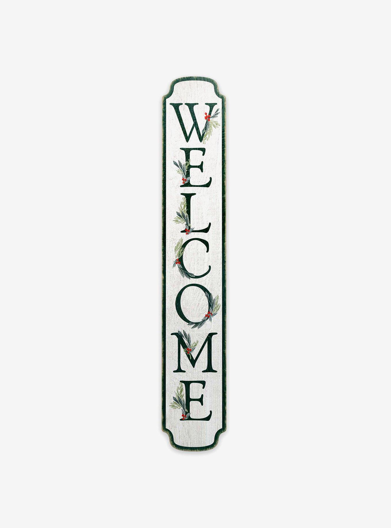 Winter Greenery Welcome Vertical Porch Leaner Wood Wall Decor, , hi-res