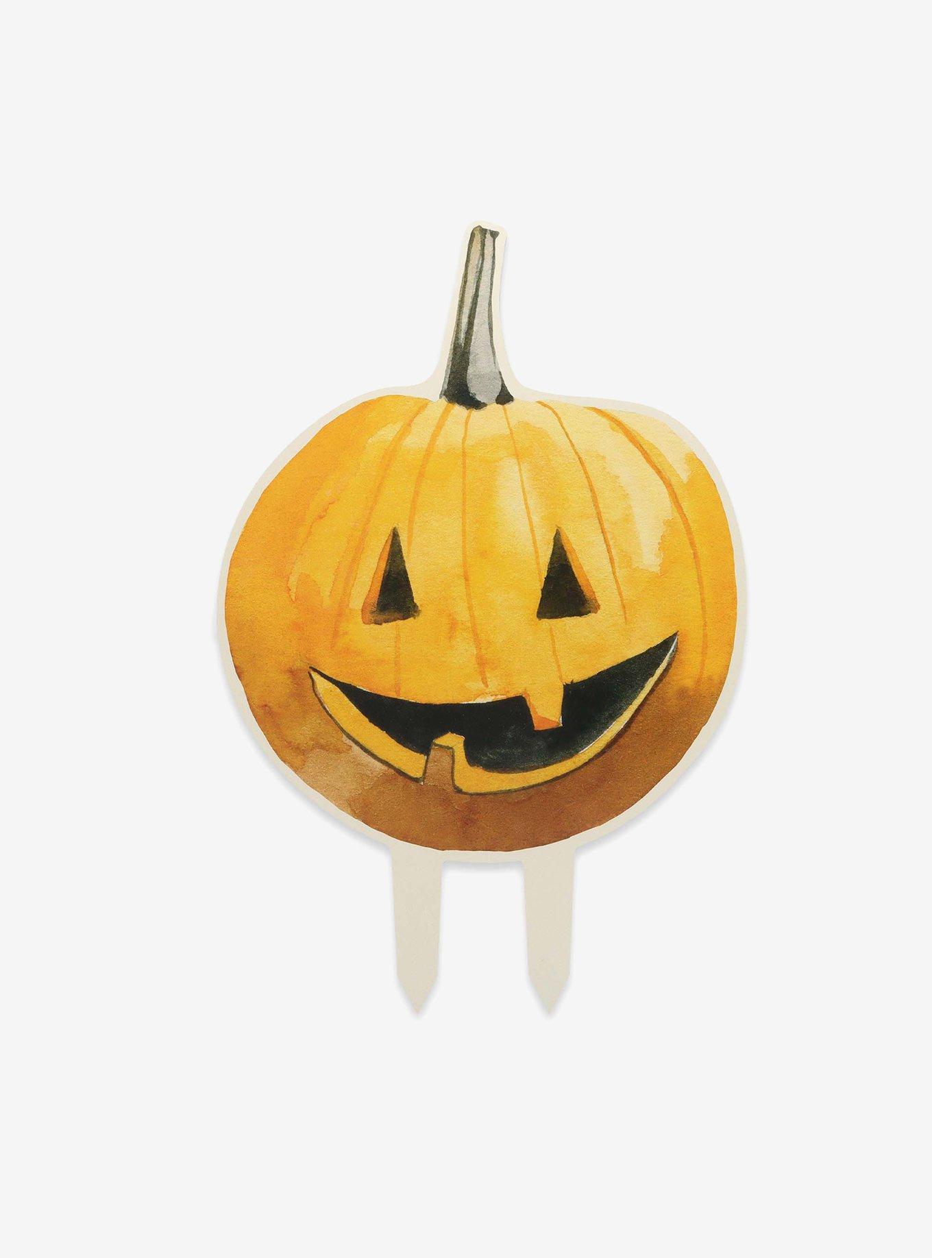 Happy Jack-O-Lantern Halloween Metal Yard Stake, , hi-res