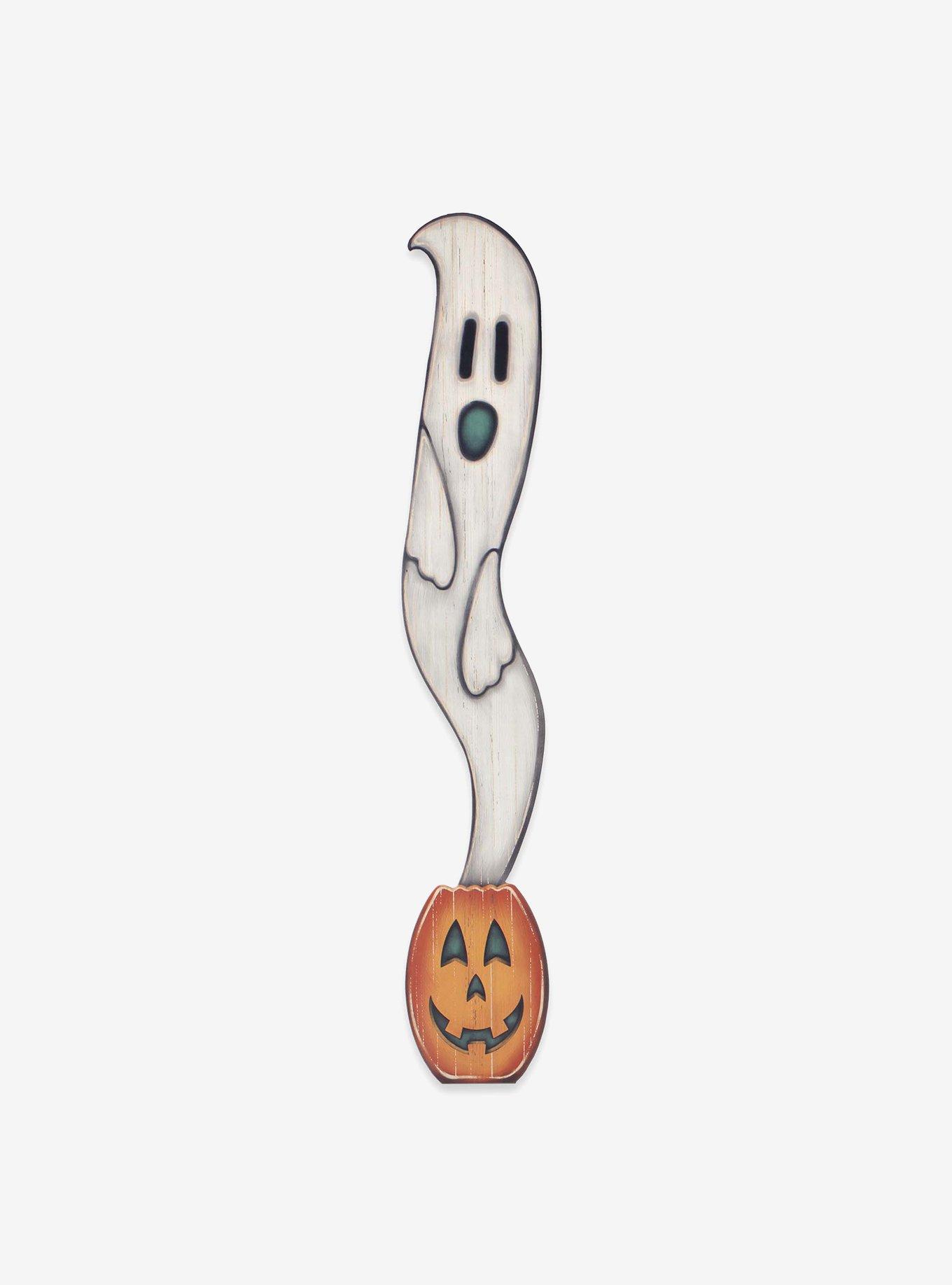 Ghost & Jack-O-Lantern Vertical Wood Wall Decor, , hi-res