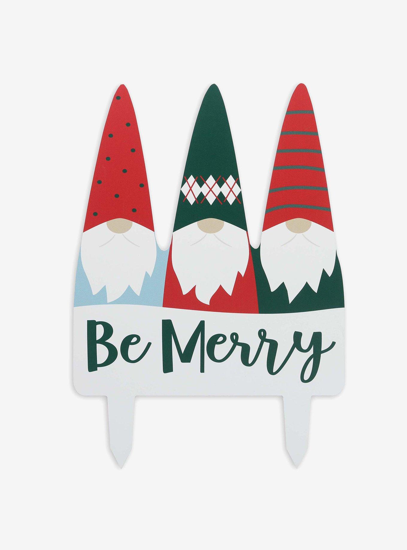 Be Merry Gnomes Christmas Metal Yard Stake, , hi-res