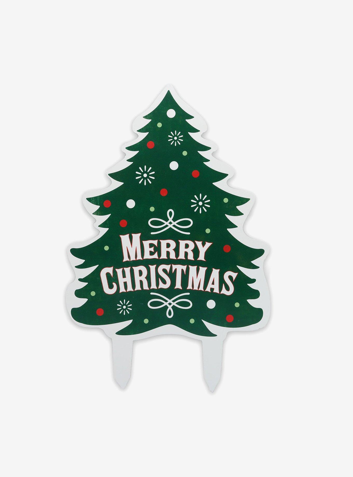 Merry Christmas Tree Metal Yard Stake, , hi-res