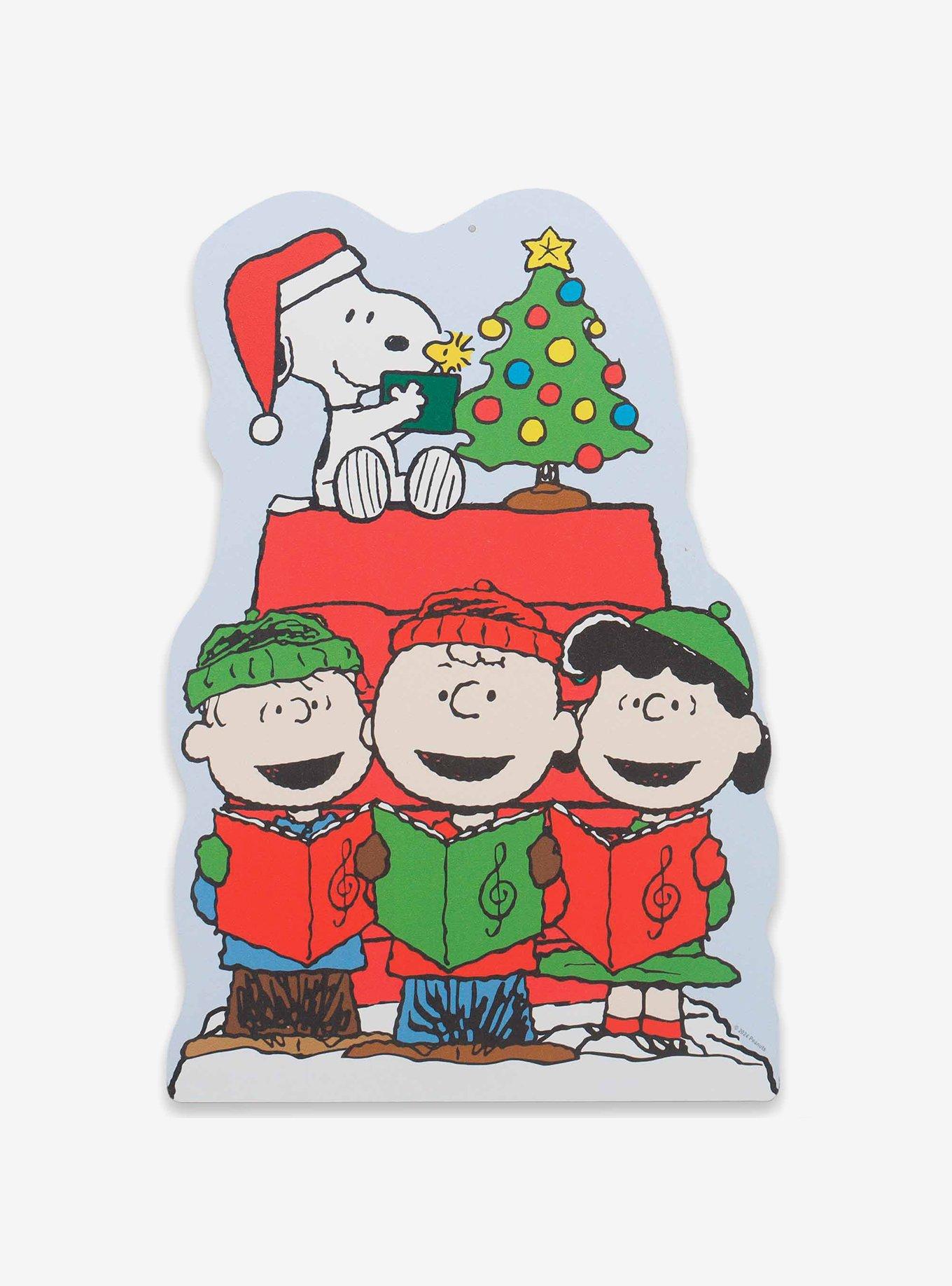 Peanuts Charlie Brown Snoopy & Friends Christmas Caroling Metal Sign, , hi-res
