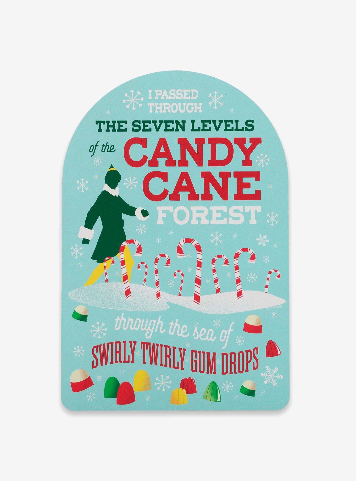Elf Candy Cane Forest Wood Wall Decor, , hi-res