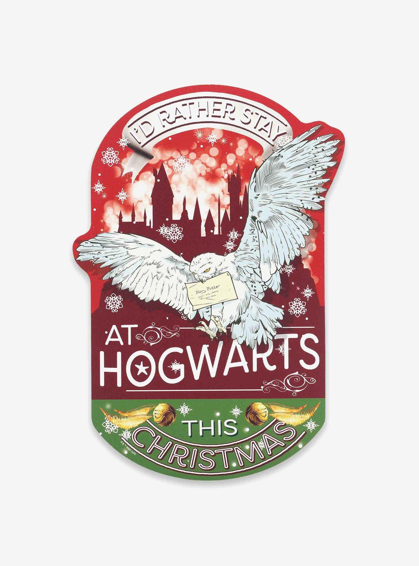 Harry Potter Stay At Hogwarts This Christmas Wood Wall Decor, , hi-res