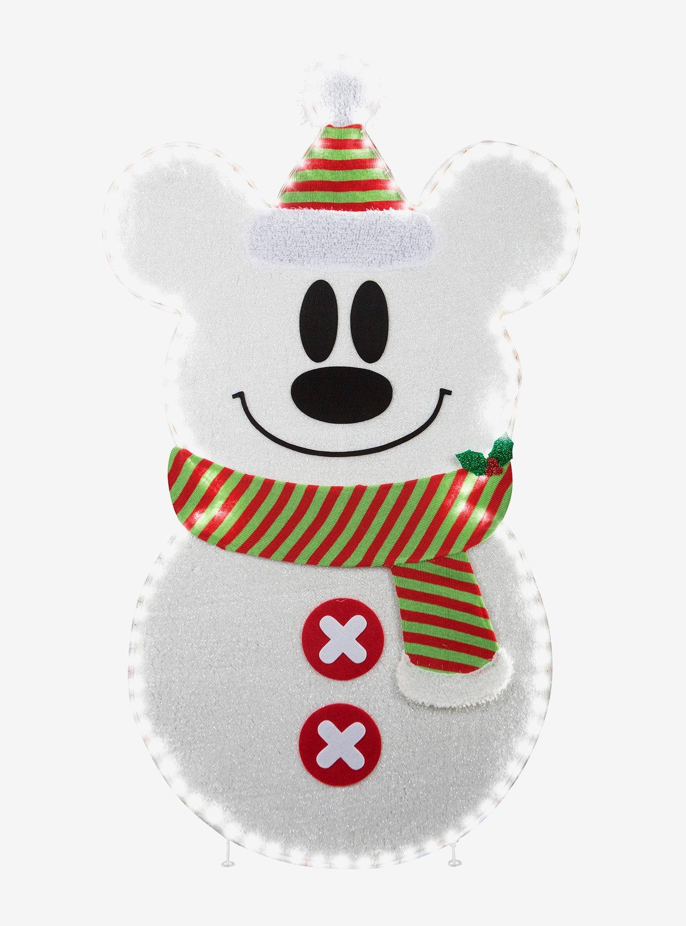 Disney Mickey Mouse Stylized Snowman Flat-Tastics Yard Decor, , hi-res