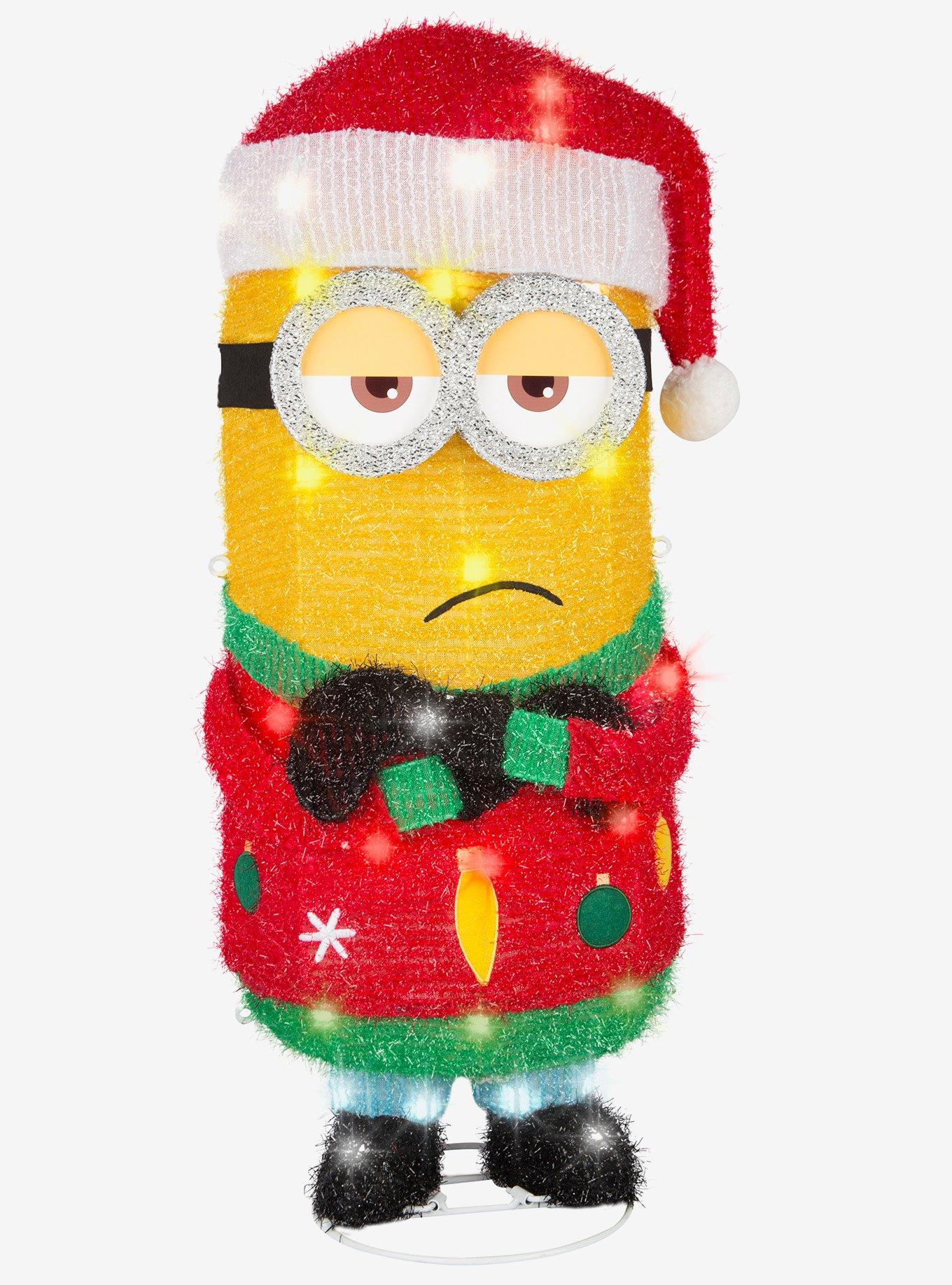 Minions Holiday Tinsel Kevin in Santa Hat Yard Sculpture, , hi-res