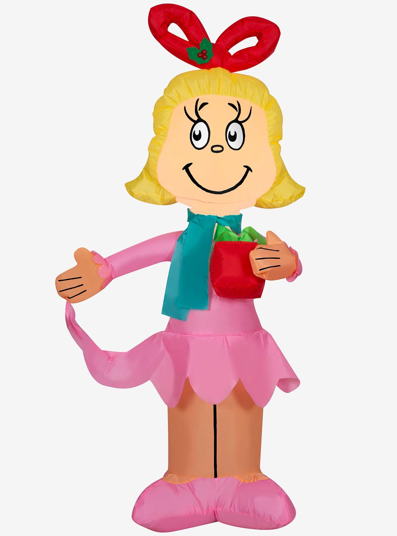 Dr. Seuss How The Grinch Stole Christmas Grinch Cindy Lou Who Christmas Airblown Inflatable, , hi-res