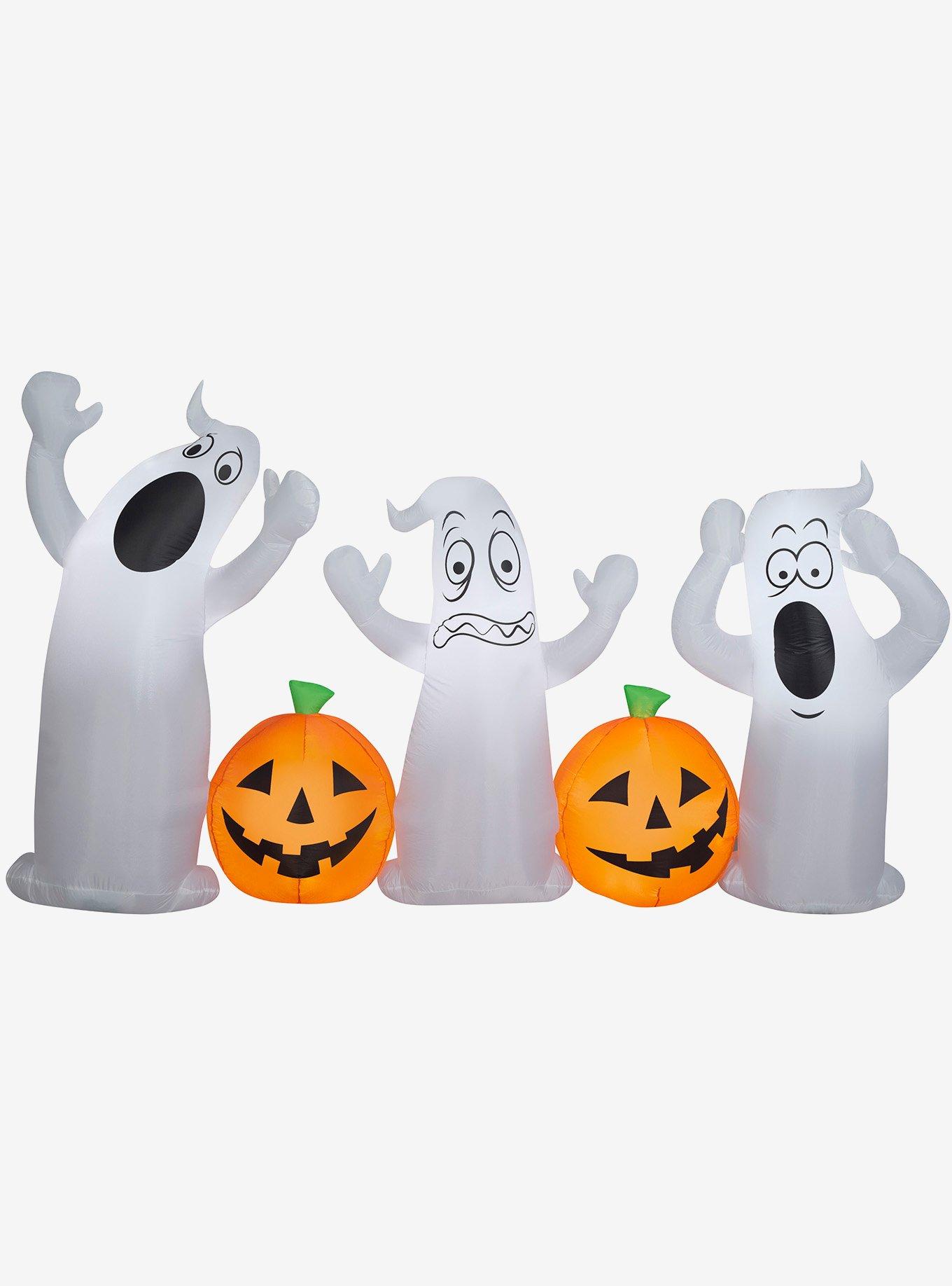 Ghost Trio with Jack O' Lanterns Airblown Inflatable, , hi-res