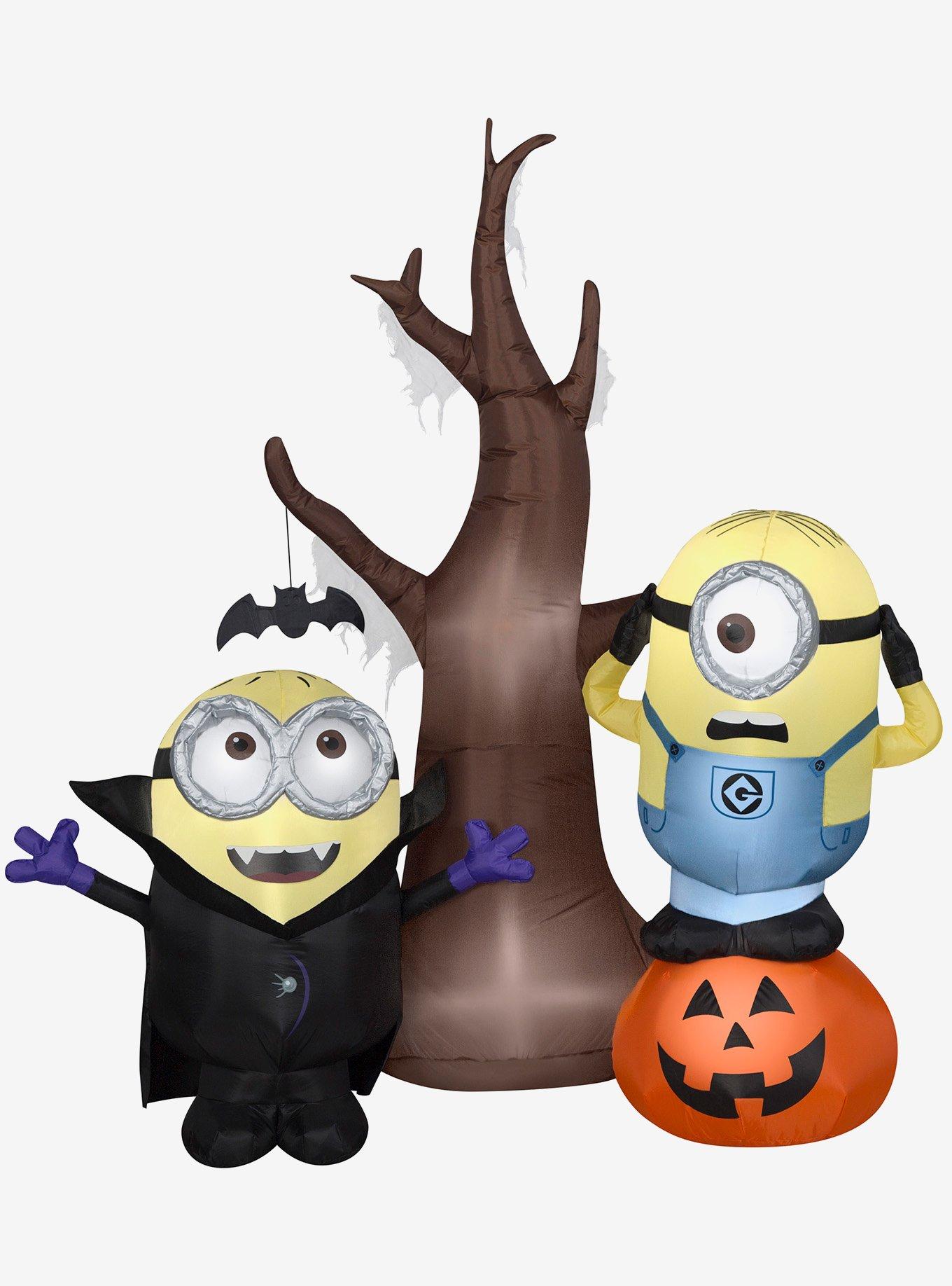Minions with Tree and Pumpkin Scene Airblown Inflatable, , hi-res