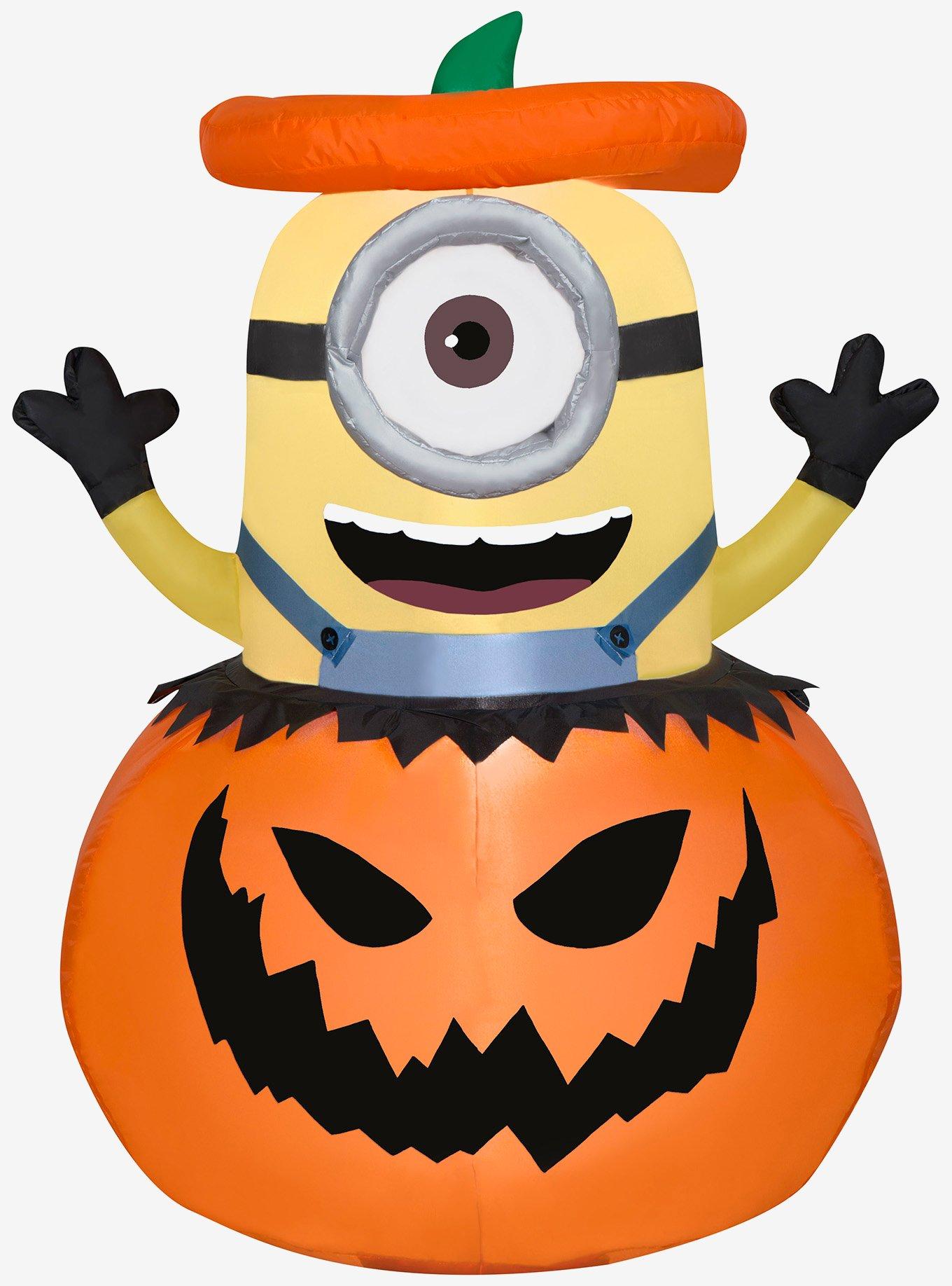 Minion Popping Out Of Pumpkin Airblown Inflatable, , hi-res