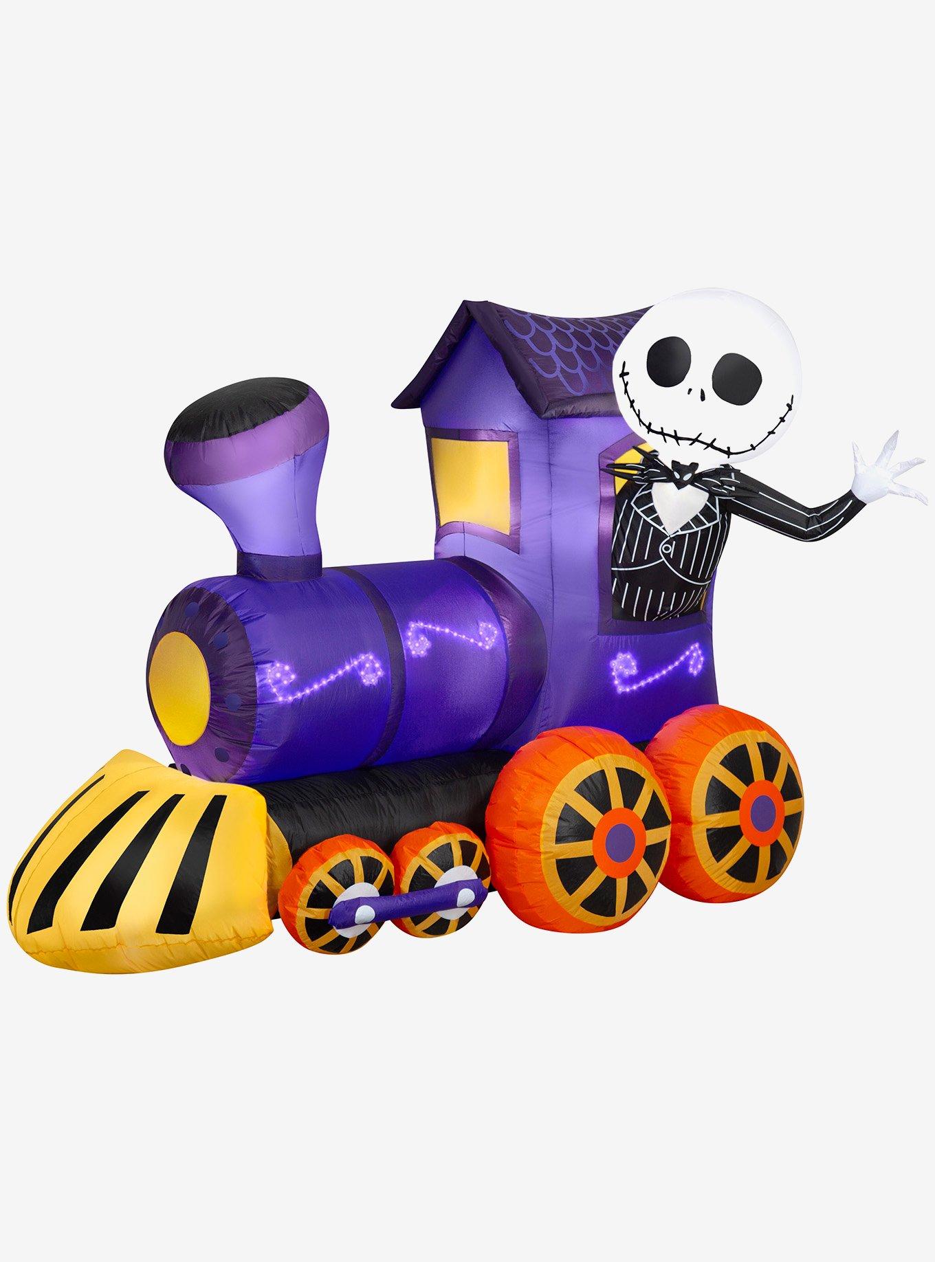Disney Nightmare Before Christmas Jack Skellington LED Purple Train Scene Airblown Inflatable, , hi-res