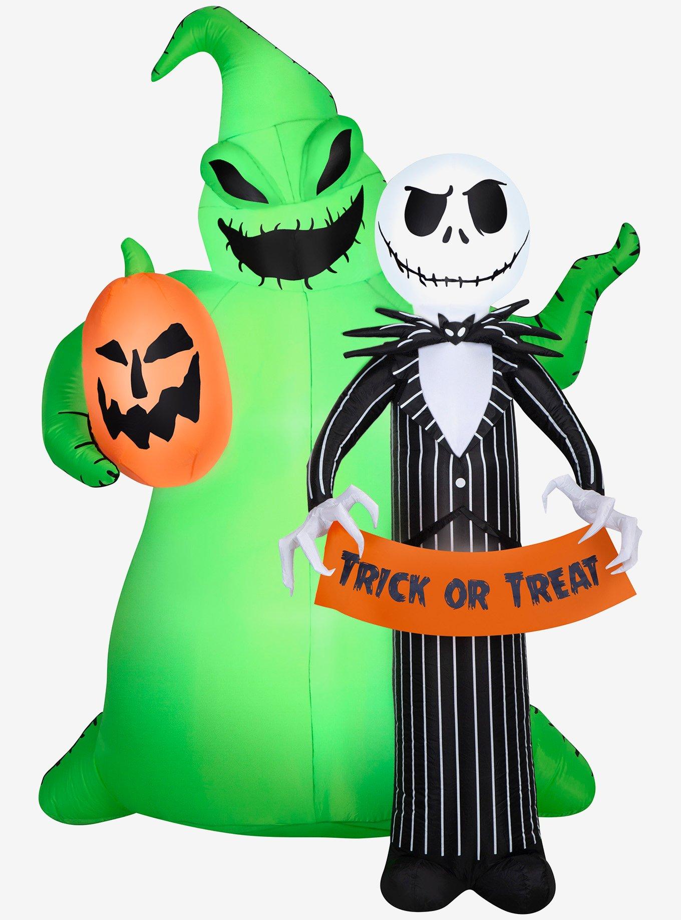 Disney Nightmare Before Christmas Jack Skellington with Oogie Boogie Scene Airblown Inflatable, , hi-res