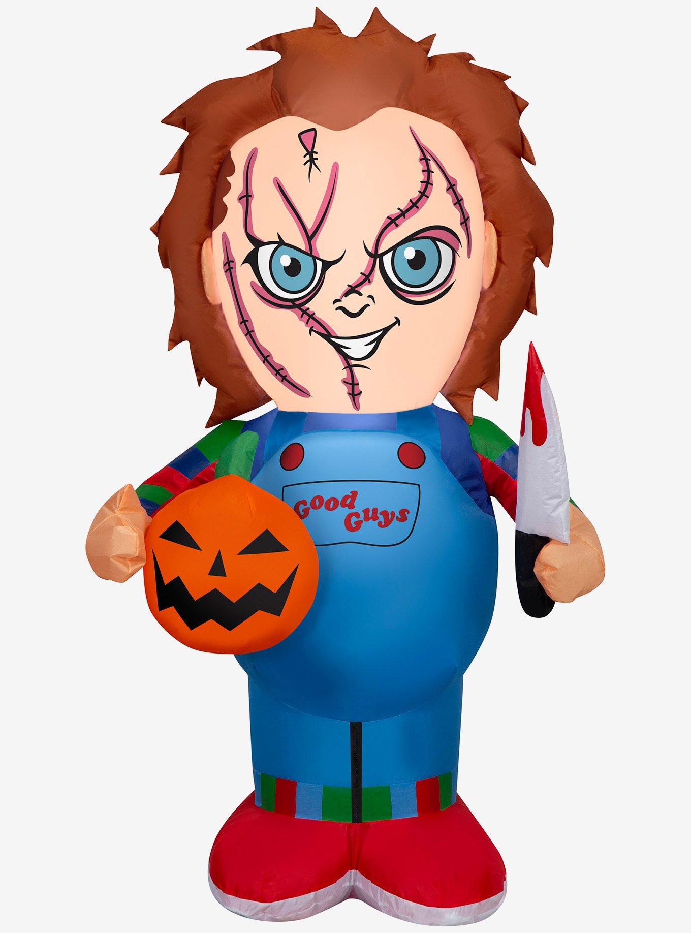 Chucky Holding Pumpkin Airblown Inflatable, , hi-res