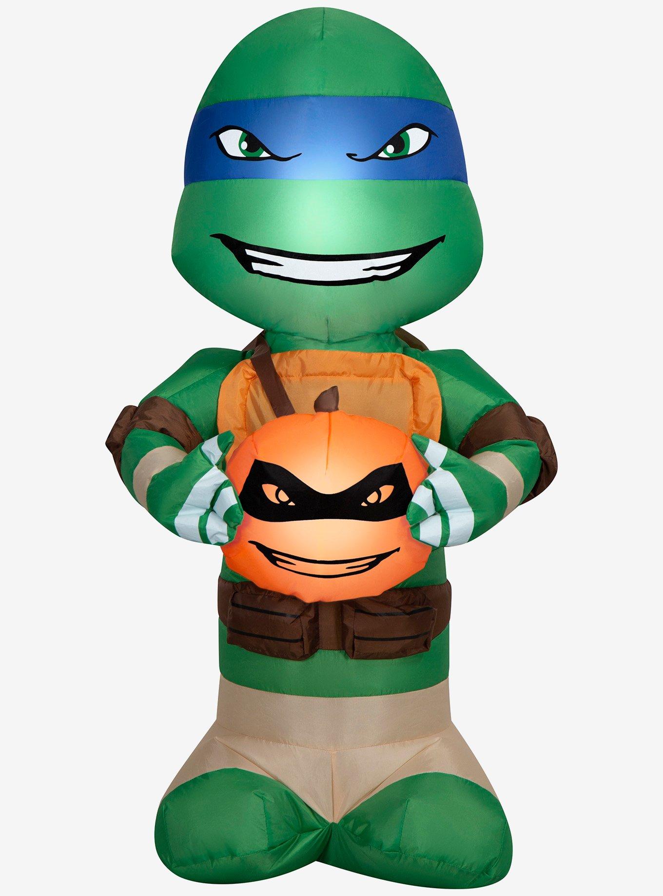 Teenage Mutant Ninja Turtles Big Head Leonardo with Pumpkin Airblown Inflatable, , hi-res