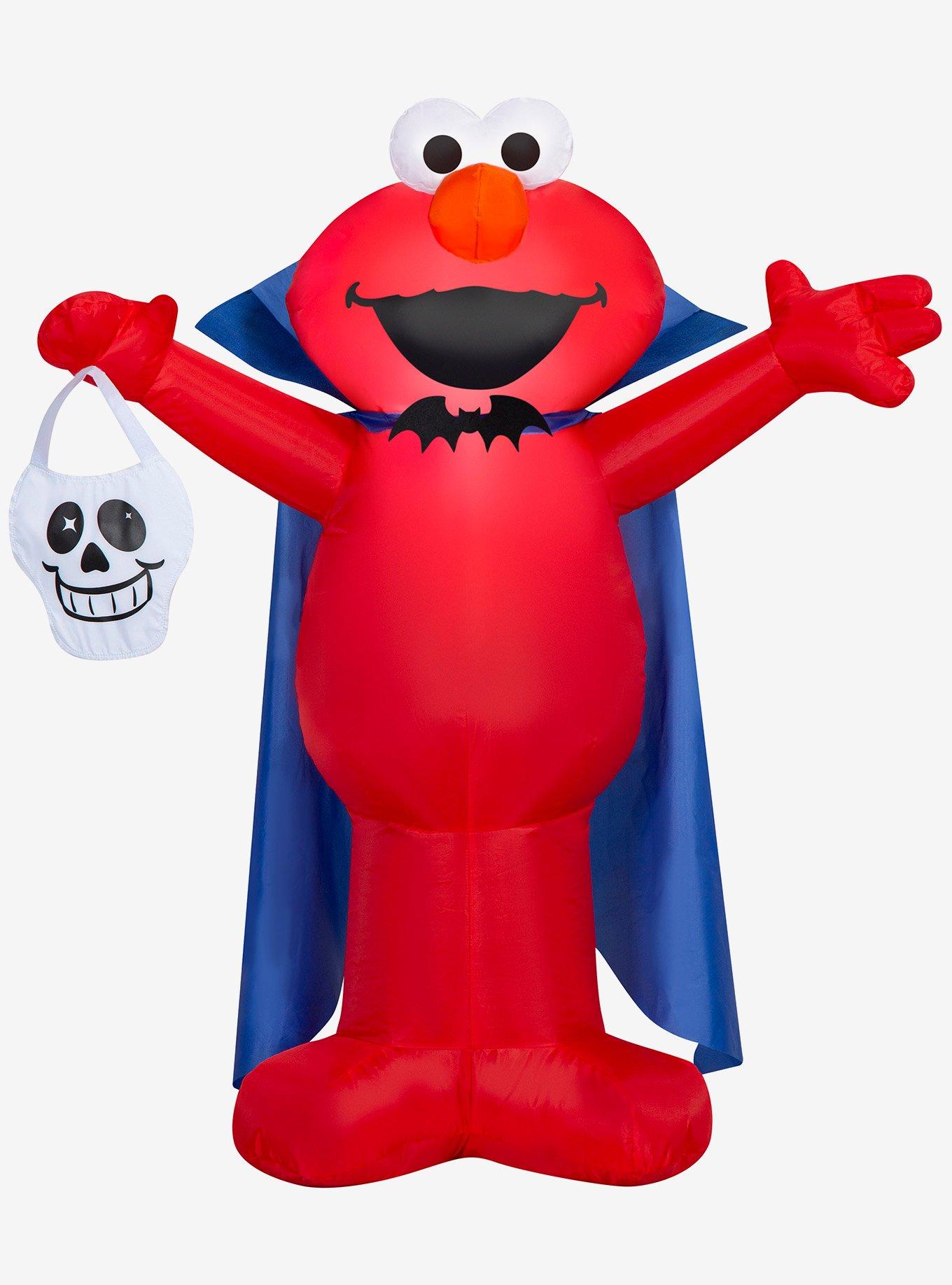 Sesame Street Elmo as Vampire with Skull Airblown Inflatable, , hi-res