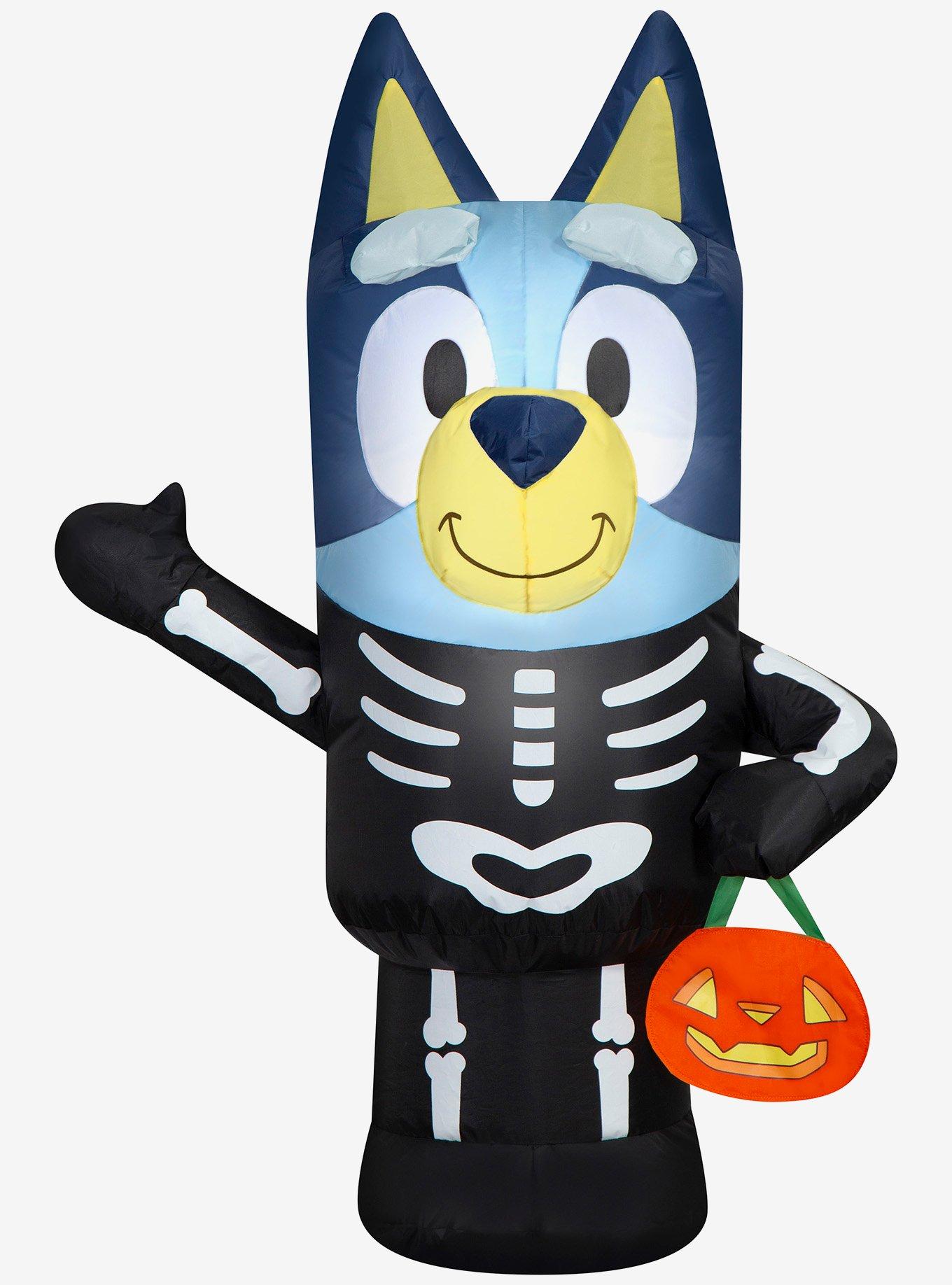Bluey Skeleton Costume Airblown Inflatable, , hi-res