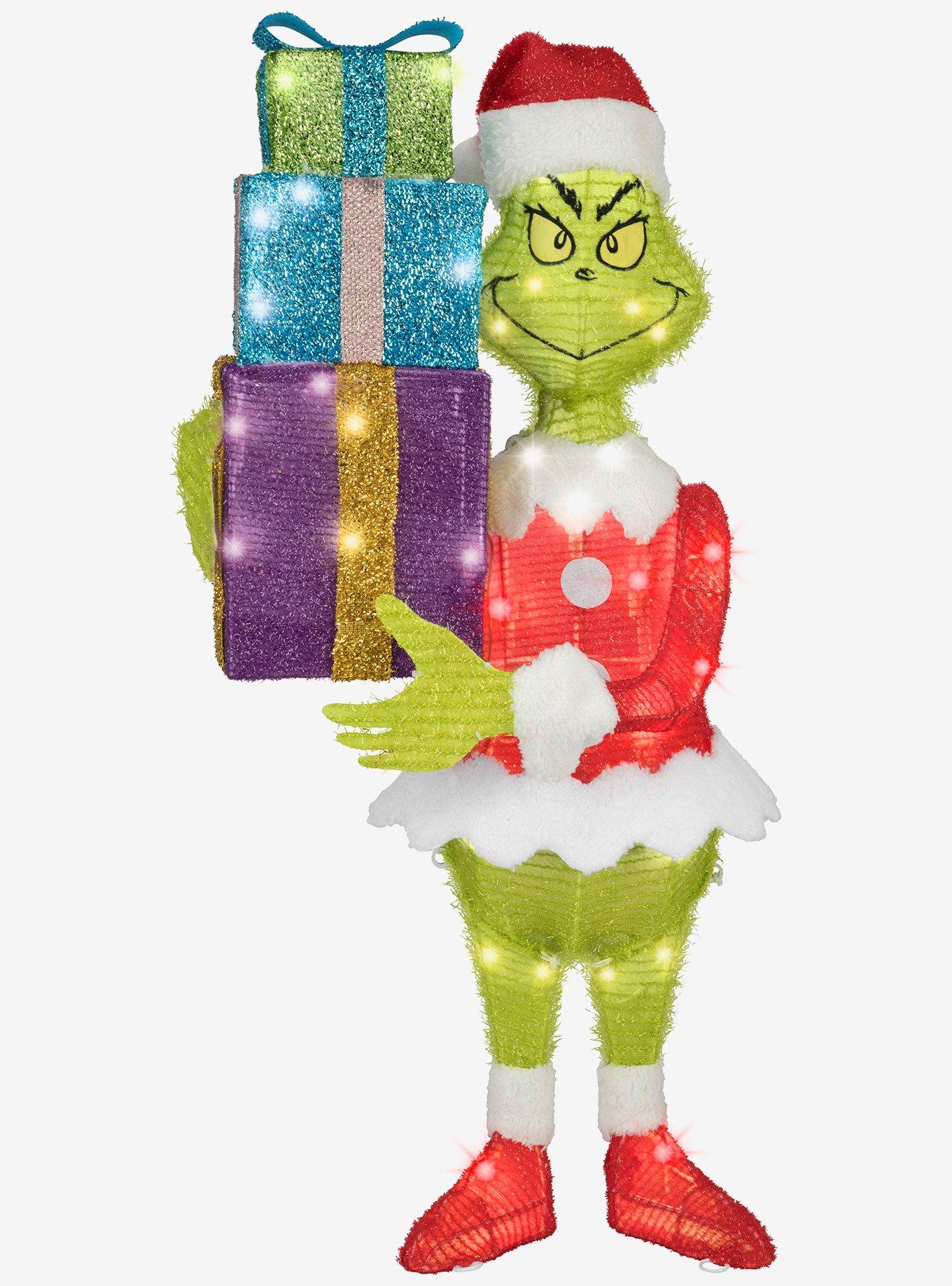 Dr. Seuss How The Grinch Stole Christmas Grinch with Presents Tinsel Sculpture, , hi-res