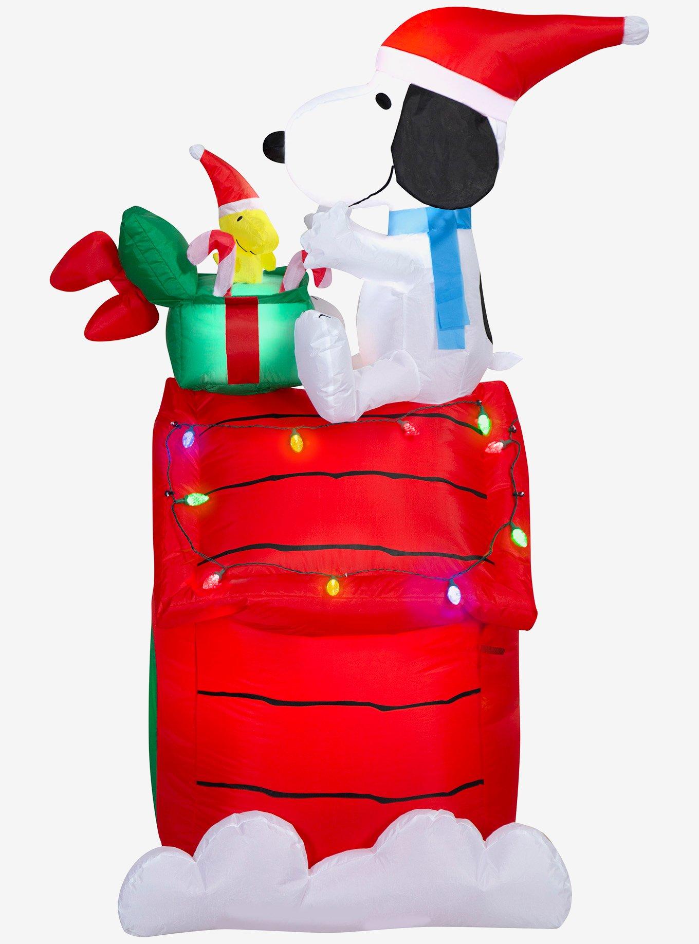 Peanuts Snoopy and Woodstock on Doghouse Scene Airblown Inflatable, , hi-res