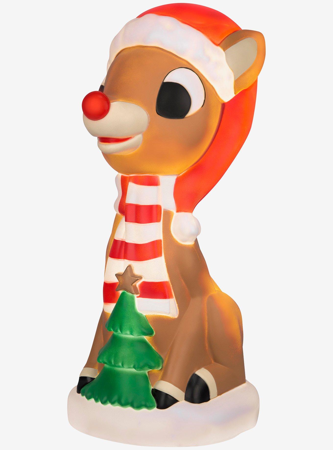Rudolph the Red Nosed Reindeer Rudolph with Christmas Tree Lighted Blow Mold Outdoor Decor, , hi-res