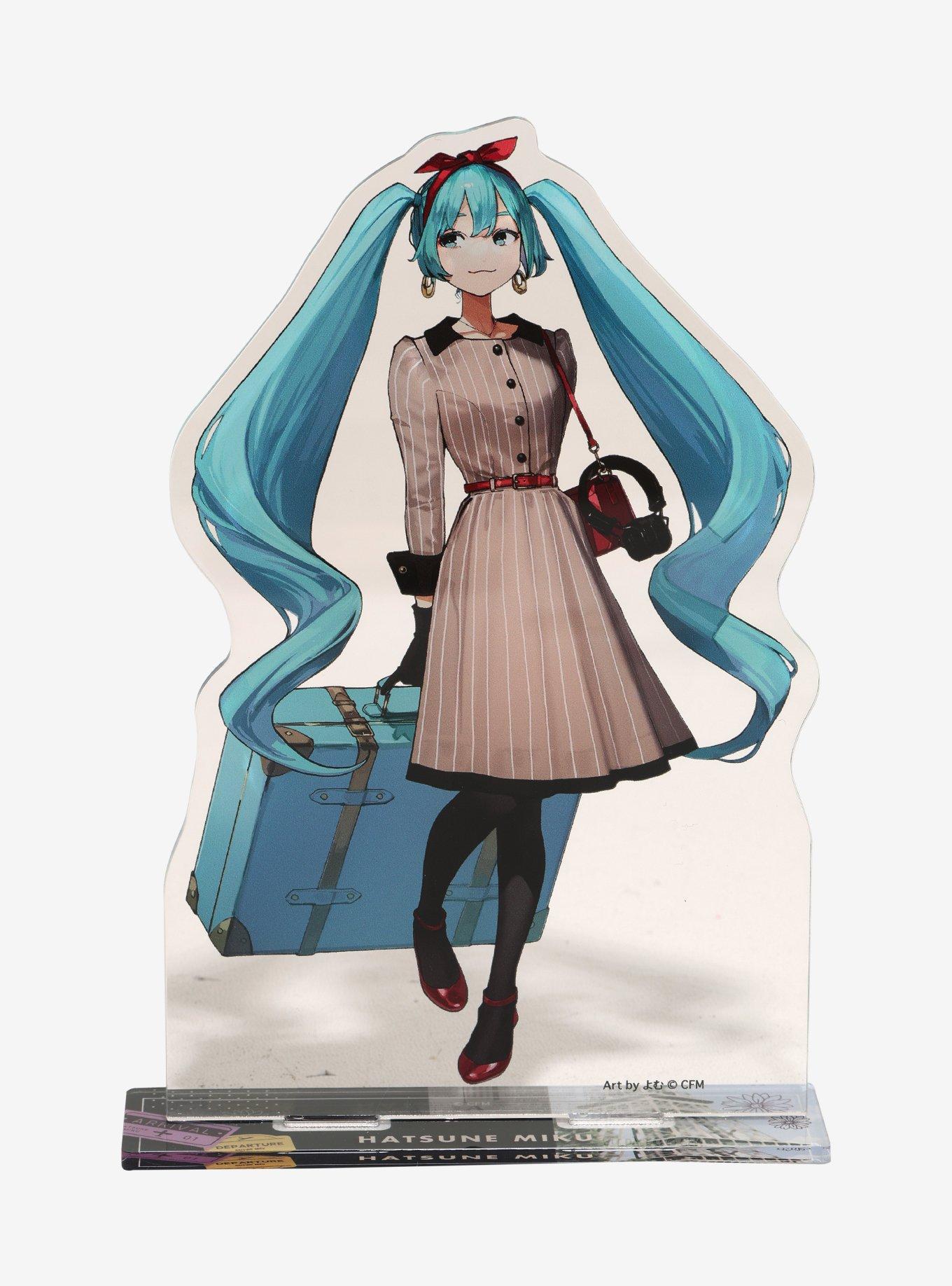 Hatsune Miku Teal Suitcase Acrylic Stand, , hi-res