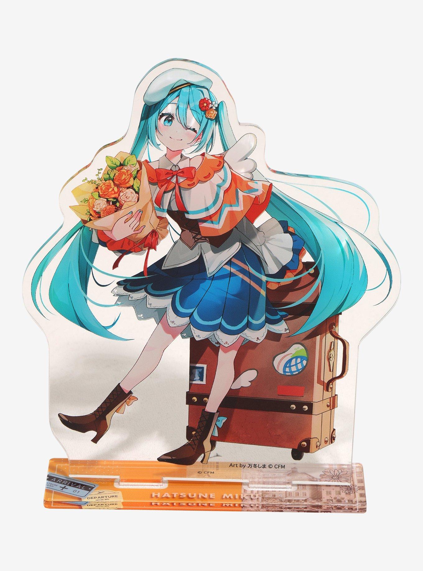 Hatsune Miku Flower Suitcase Acrylic Stand, , hi-res