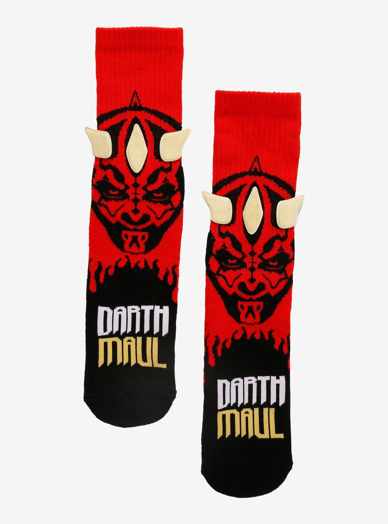 Star Wars Darth Maul 3D Horn Crew Socks, , hi-res