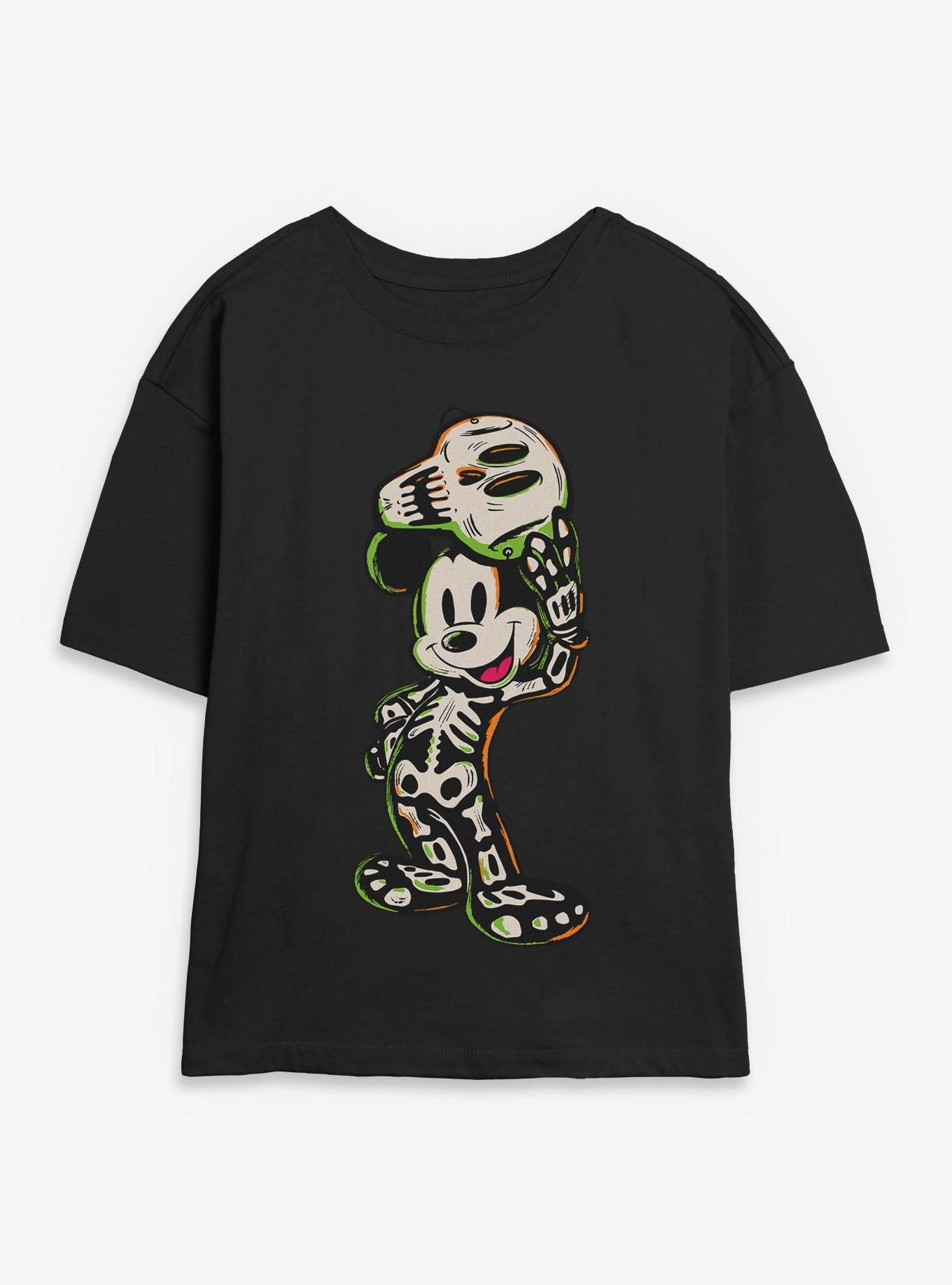 Disney Mickey Mouse Mickey Skeleton Womens Skimmer T-Shirt, , hi-res