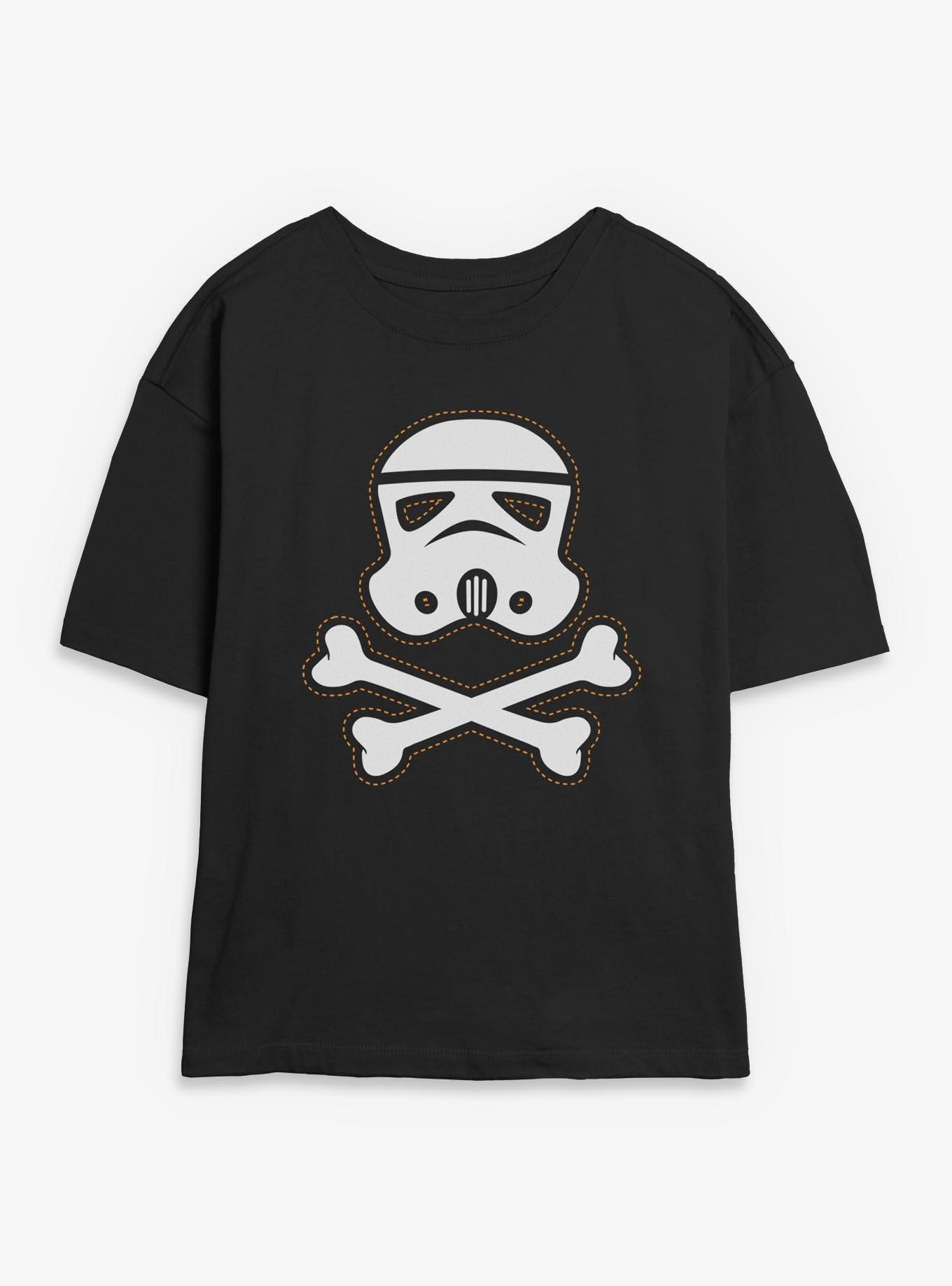 Star Wars Trooper Skull Patch Womens Skimmer T-Shirt, , hi-res
